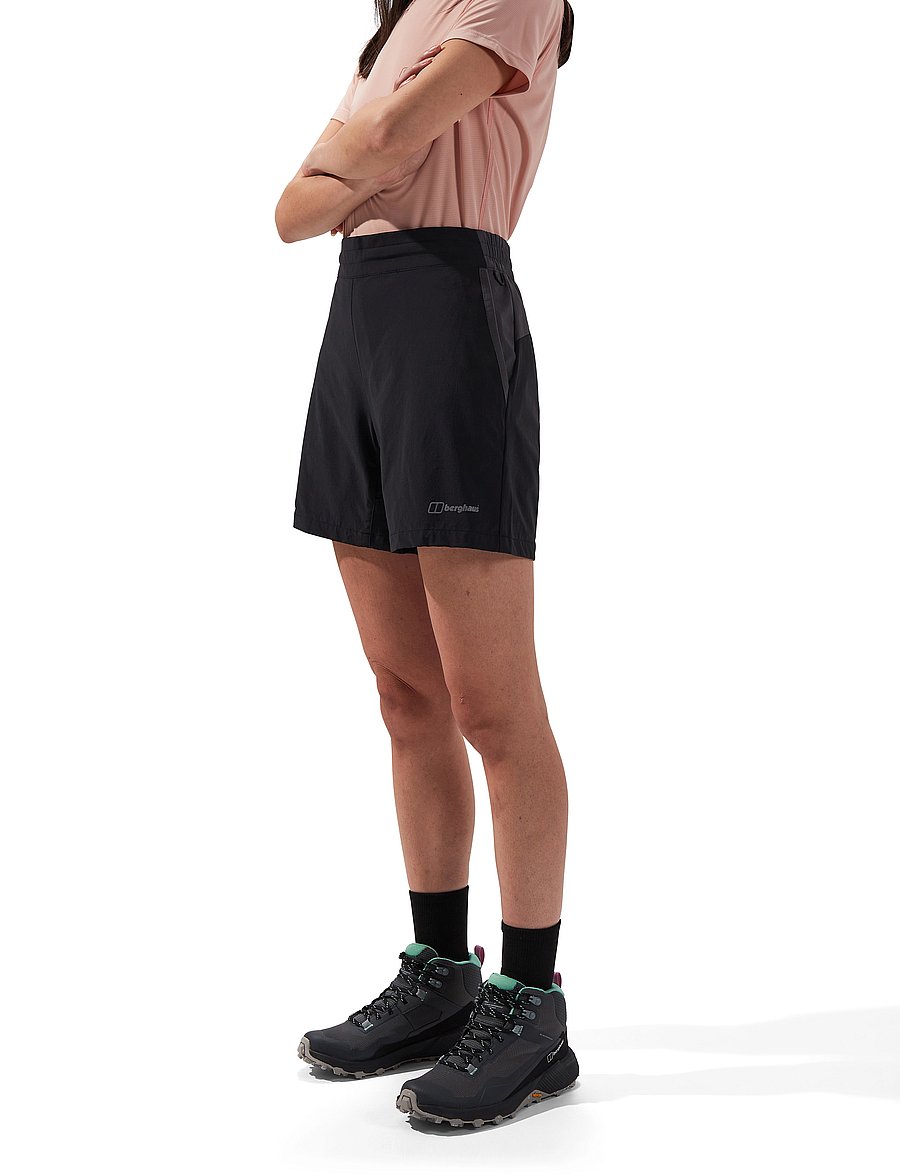 Berghaus - BG W WANDERMOOR WIND SHORT - ulkoilushortsit - jet black-grey pinstripe - 4