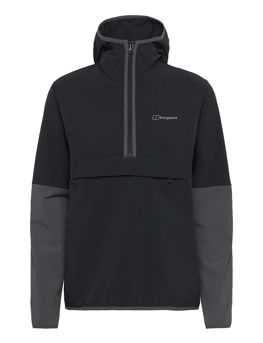 Berghaus - BG W WANDERMOOR WIND SMOCK - peysur - jet black-grey pinstripe - 1
