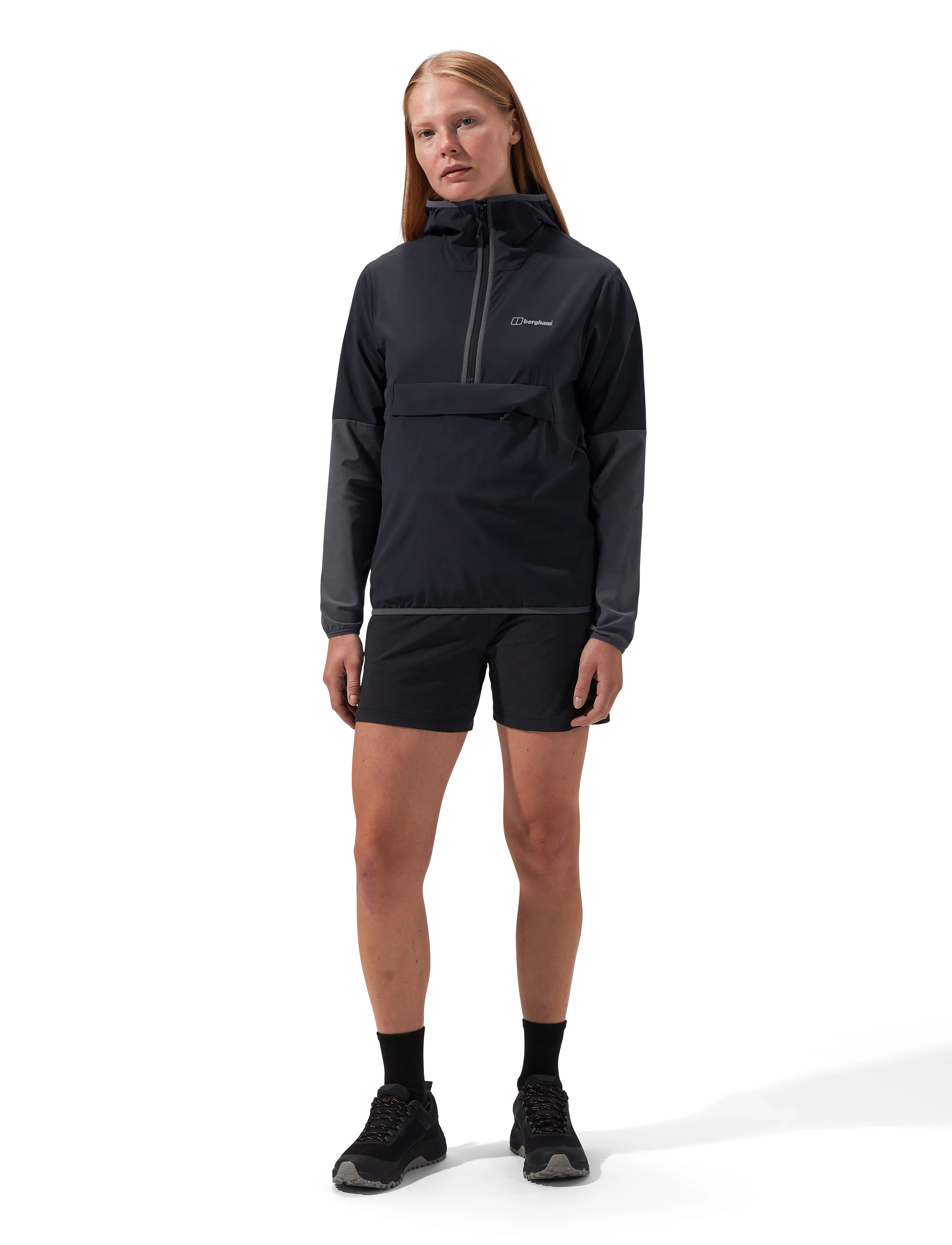 Berghaus - BG W WANDERMOOR WIND SMOCK - tops - jet black-grey pinstripe - 3