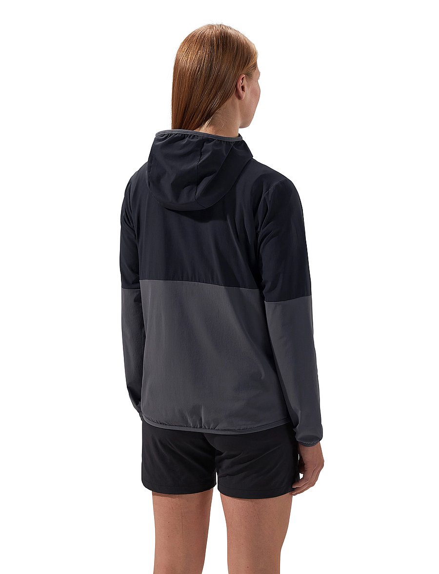 Berghaus - BG W WANDERMOOR WIND SMOCK - peysur - jet black-grey pinstripe - 5