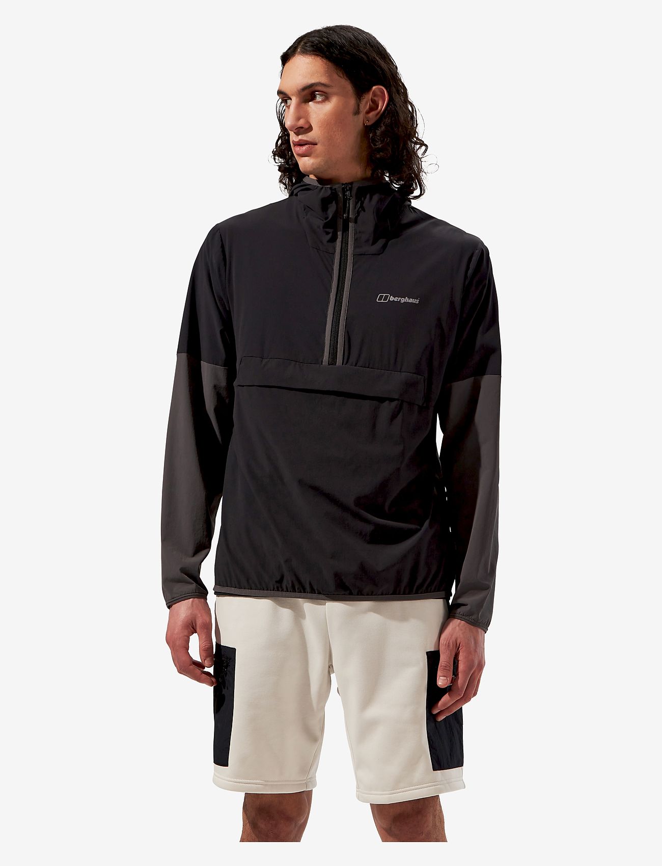 Berghaus - BG M WANDERMOOR WIND SMOCK - outdoor jacken - jet black-grey pinstripe - 0