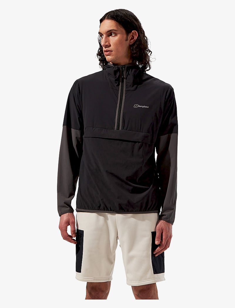 Berghaus - BG M WANDERMOOR WIND SMOCK - outdoor jacken - jet black-grey pinstripe - 0