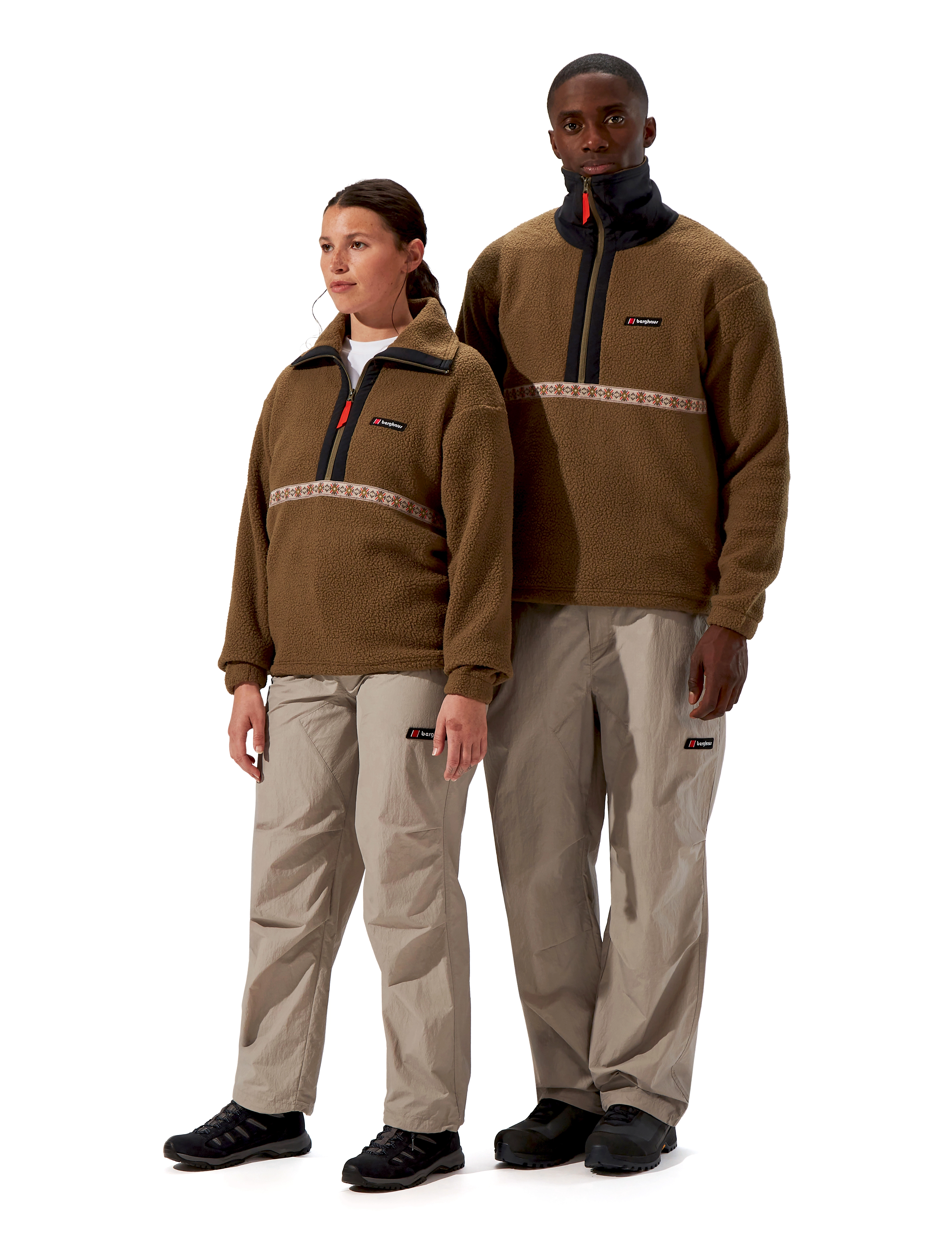 Berghaus - BG U RHYNIE AZTEC HZ - oberteile - bark-jet black - 0