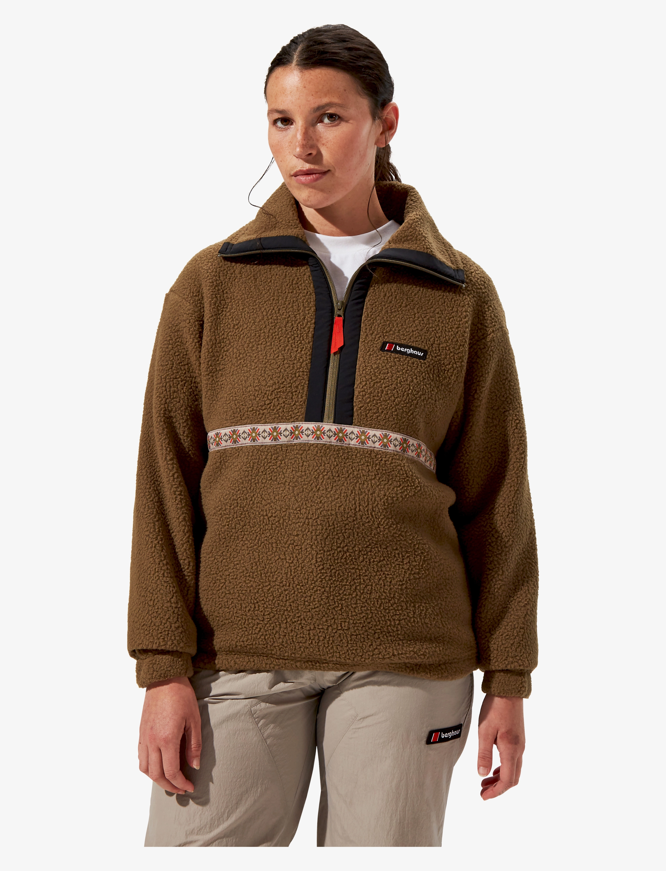 Berghaus - BG U RHYNIE AZTEC HZ - oberteile - bark-jet black - 3