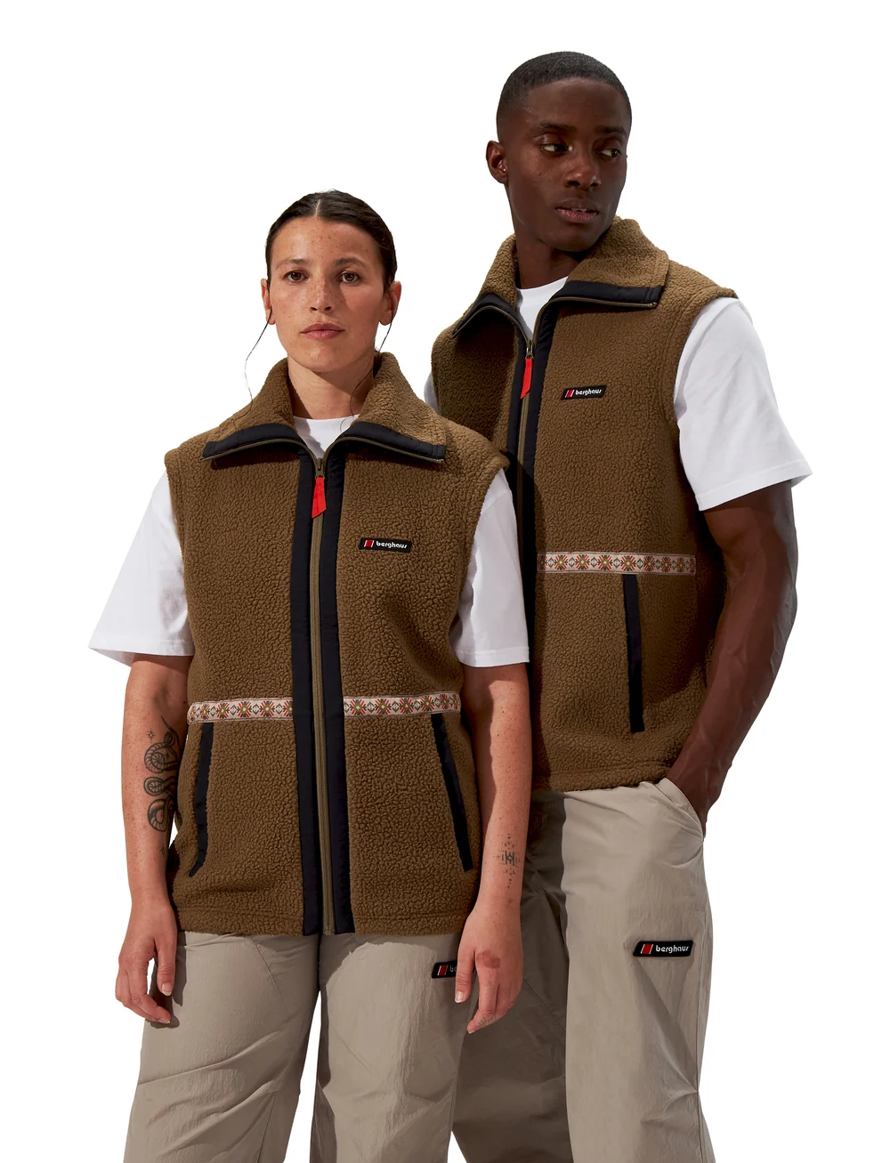 Berghaus - BG U RHYNIE AZTEC VEST - tøj - bark-jet black - 0