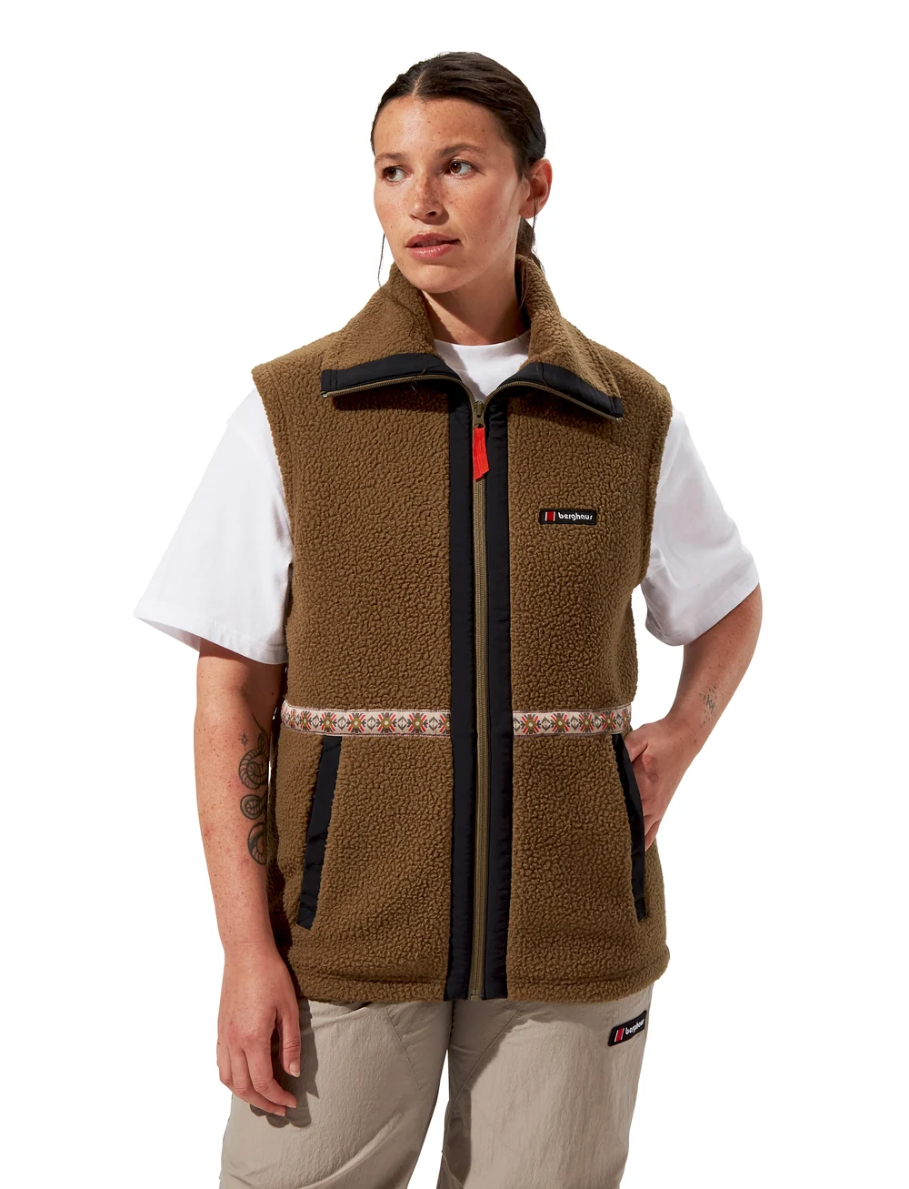 Berghaus - BG U RHYNIE AZTEC VEST - tøj - bark-jet black - 3