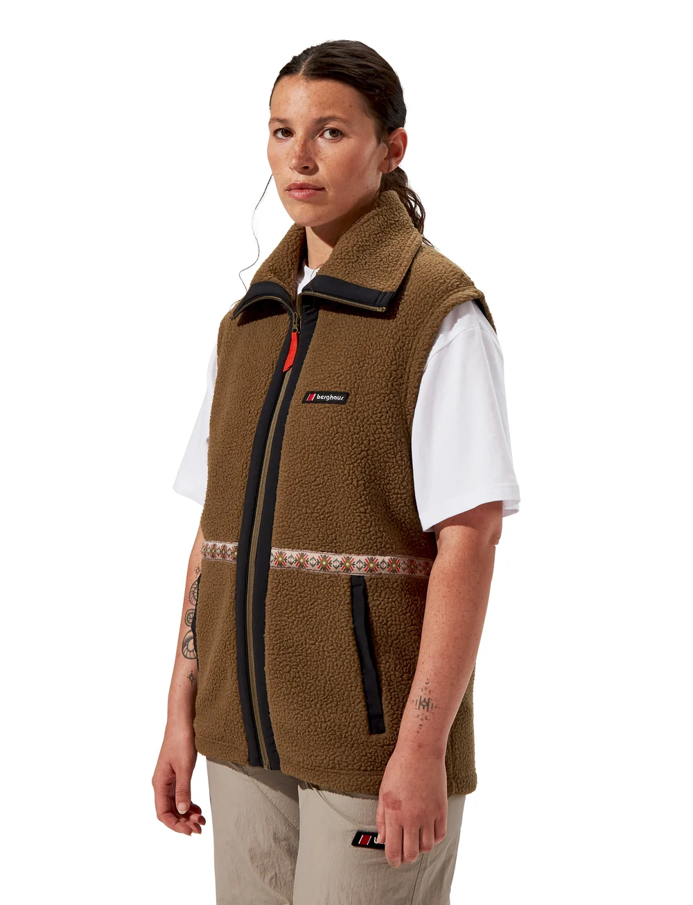 Berghaus - BG U RHYNIE AZTEC VEST - tøj - bark-jet black - 4