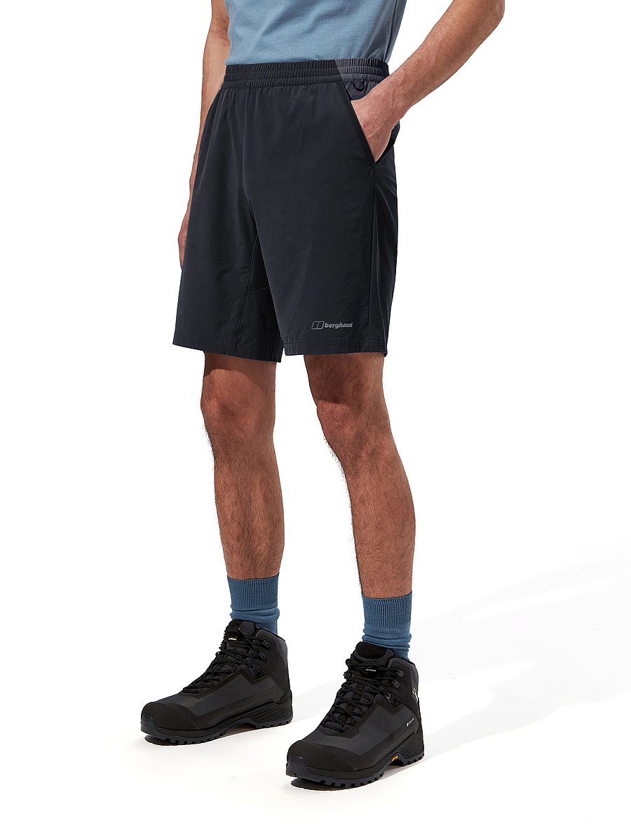 Berghaus - BG M WANDERMOOR WIND SHORT - lühikesed vabaõhupüksid - jet black-grey pinstripe - 4