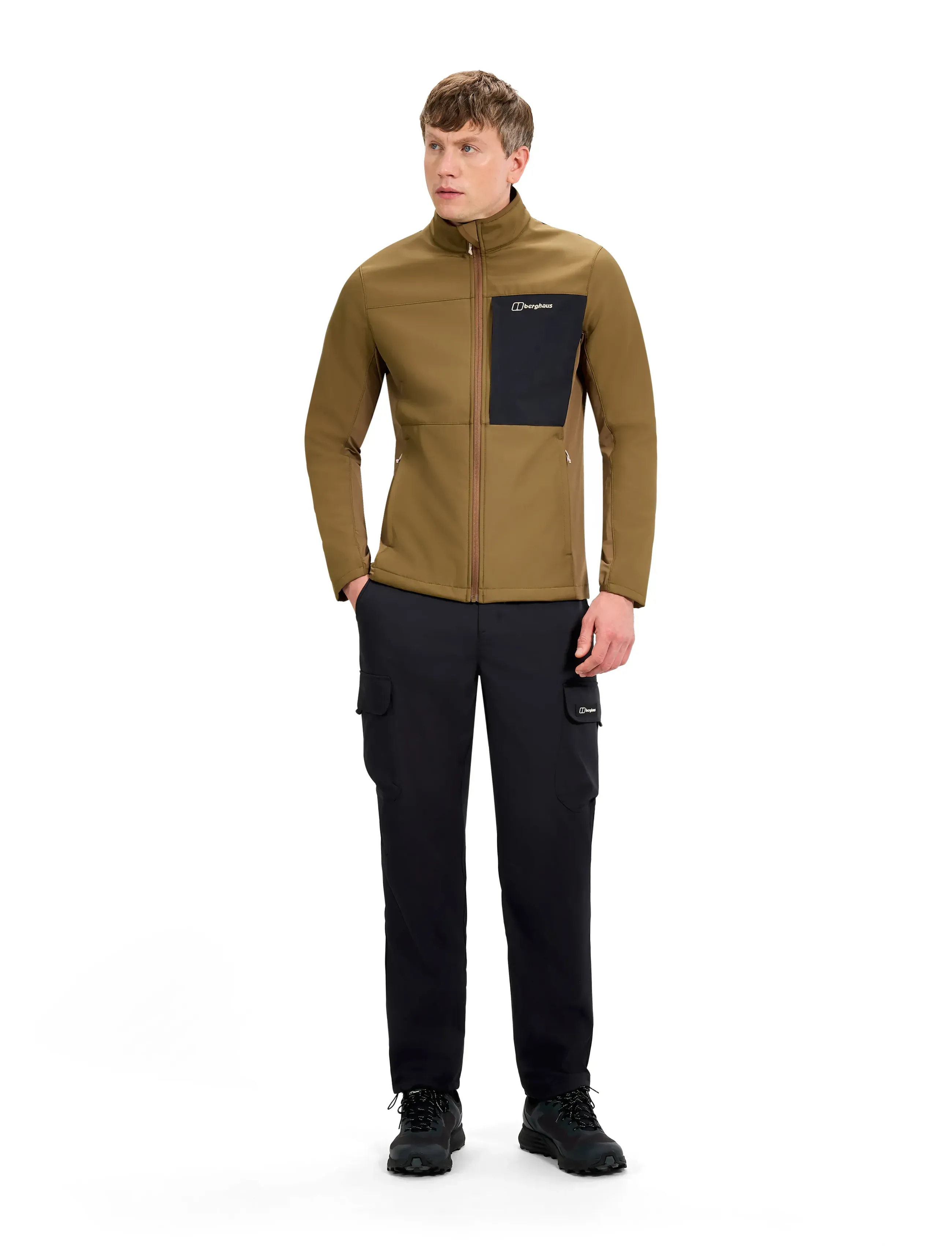 Berghaus - BG M GHLAS 3.0 SOFTSHELL JKT - lauko ir nuo lietaus apsaugančios striukės - bark-jet black - 4