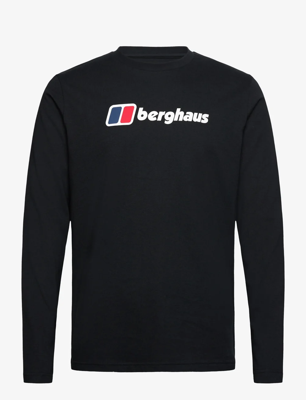Berghaus - BG M BERGHAUS BIG LOGO LS TEE - toppar & t-shirts - black-black - 1