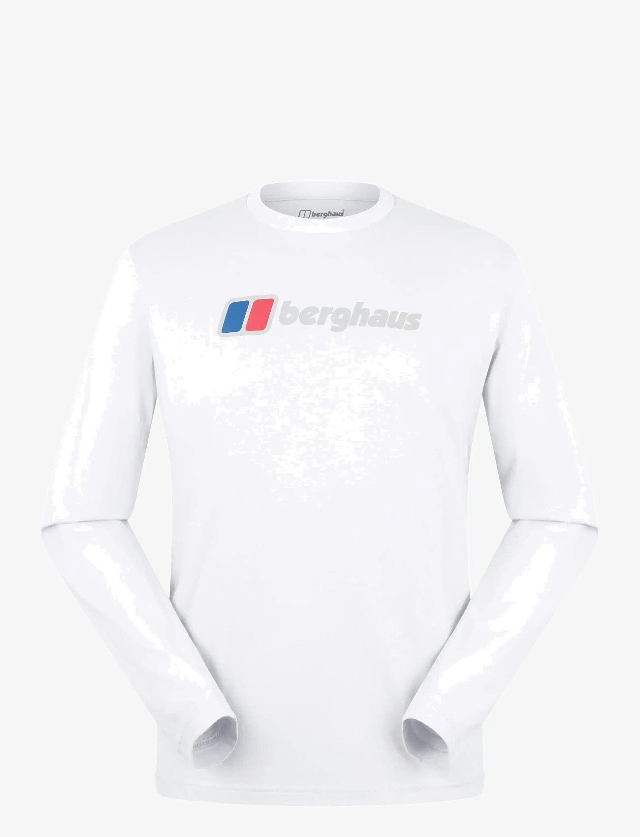 Berghaus - BG M BERGHAUS BIG LOGO LS TEE - alussärgid ja t-särgid - pure white - 1