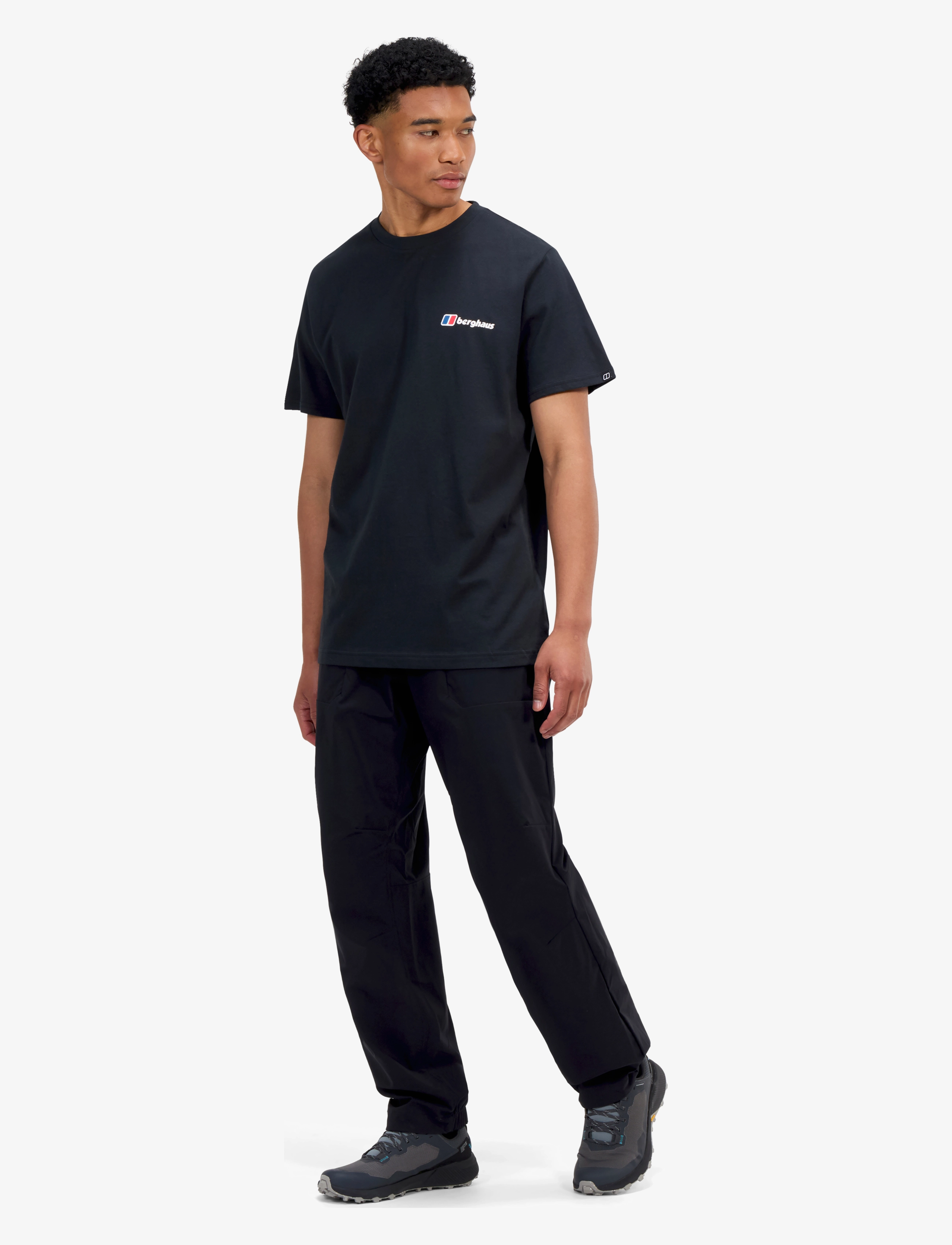 Berghaus Bg M Berghaus Front & Back Tee, Mænd, Kortærmet T-Shirt, Sort, Str: M