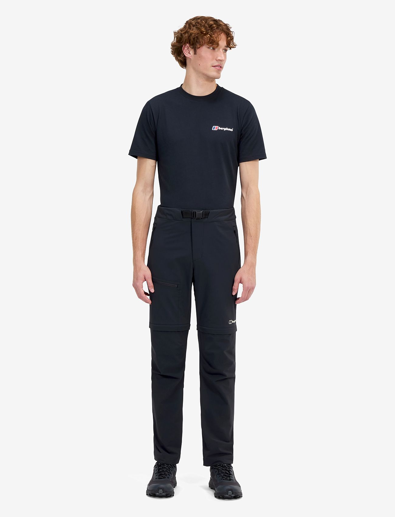Berghaus - BG M TRAIL-EXPLORER ZIP OFF PANT - fritidsbukser - black-black - 0