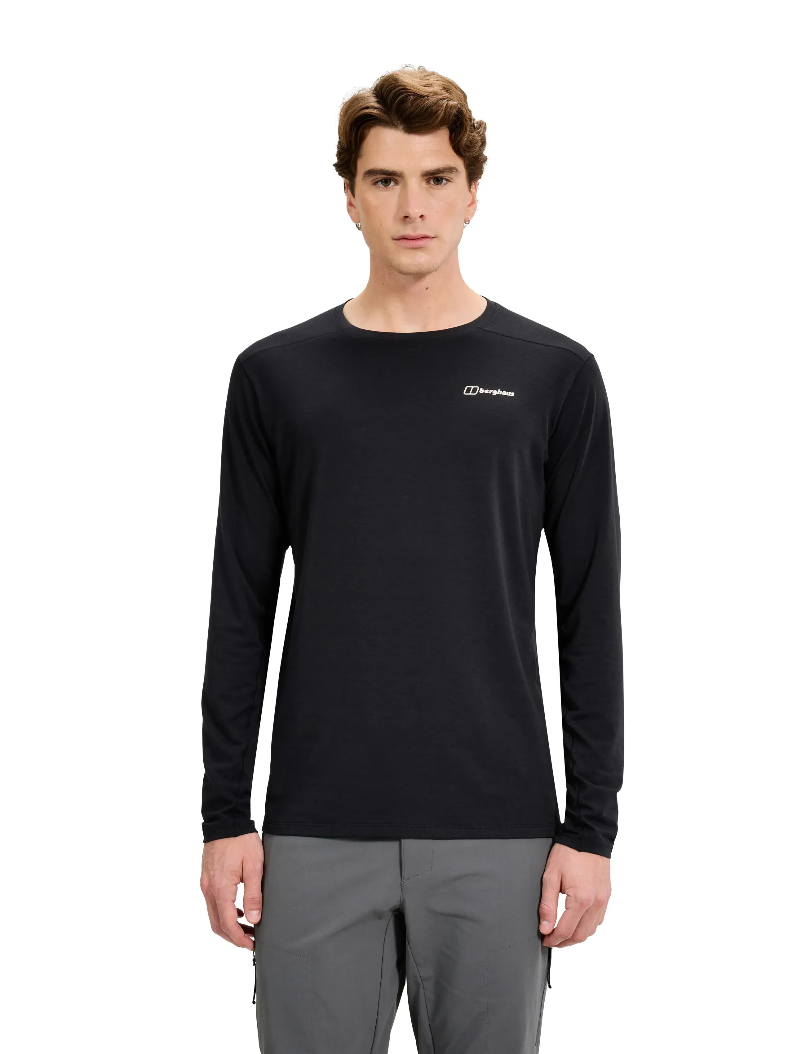 Berghaus Bg Berghaus Delta Ls Tee Am, Langærmet T-Shirt, Sort, Str: XL