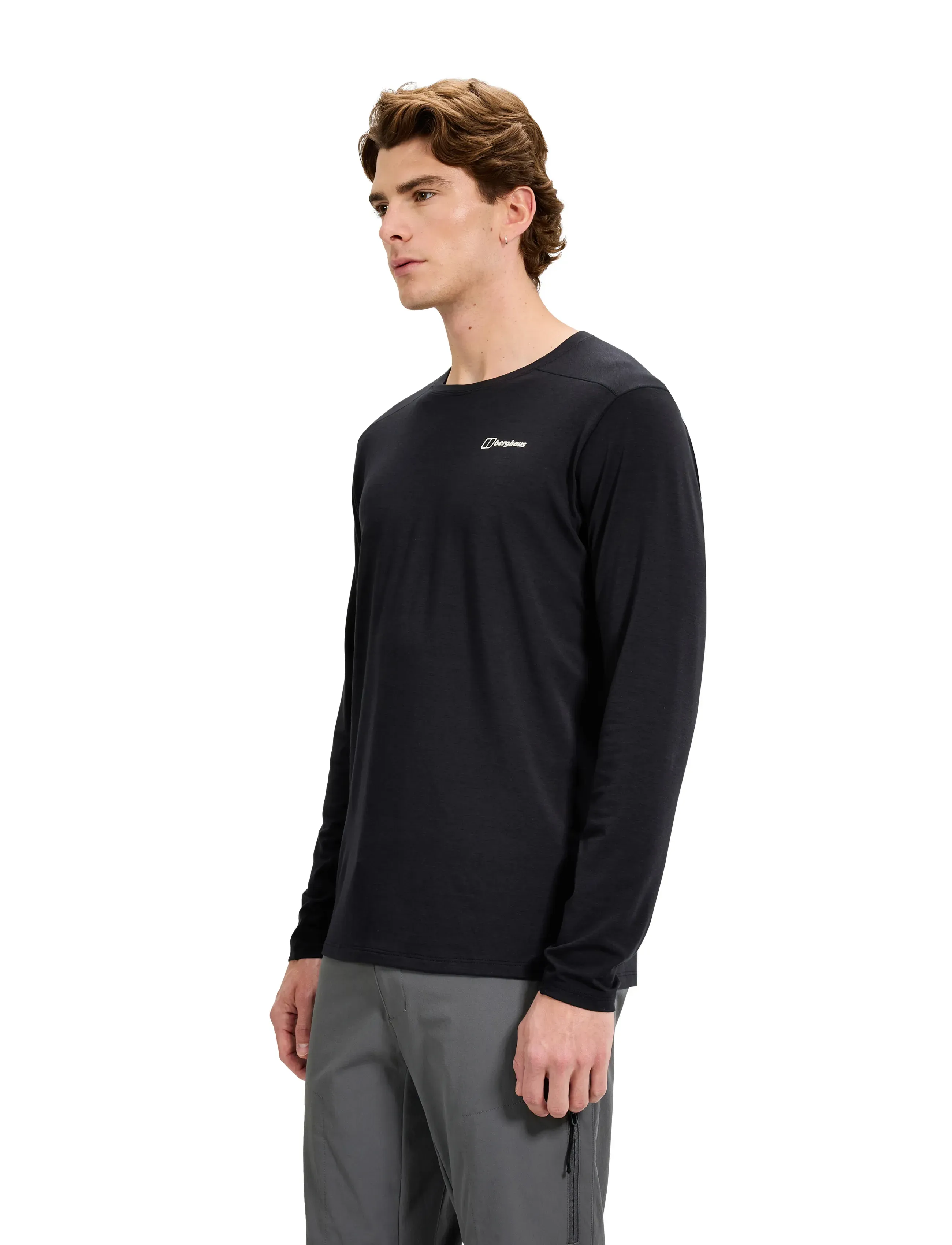 Berghaus - BG BERGHAUS DELTA LS TEE AM - langærmede t-shirts - black-black - 2