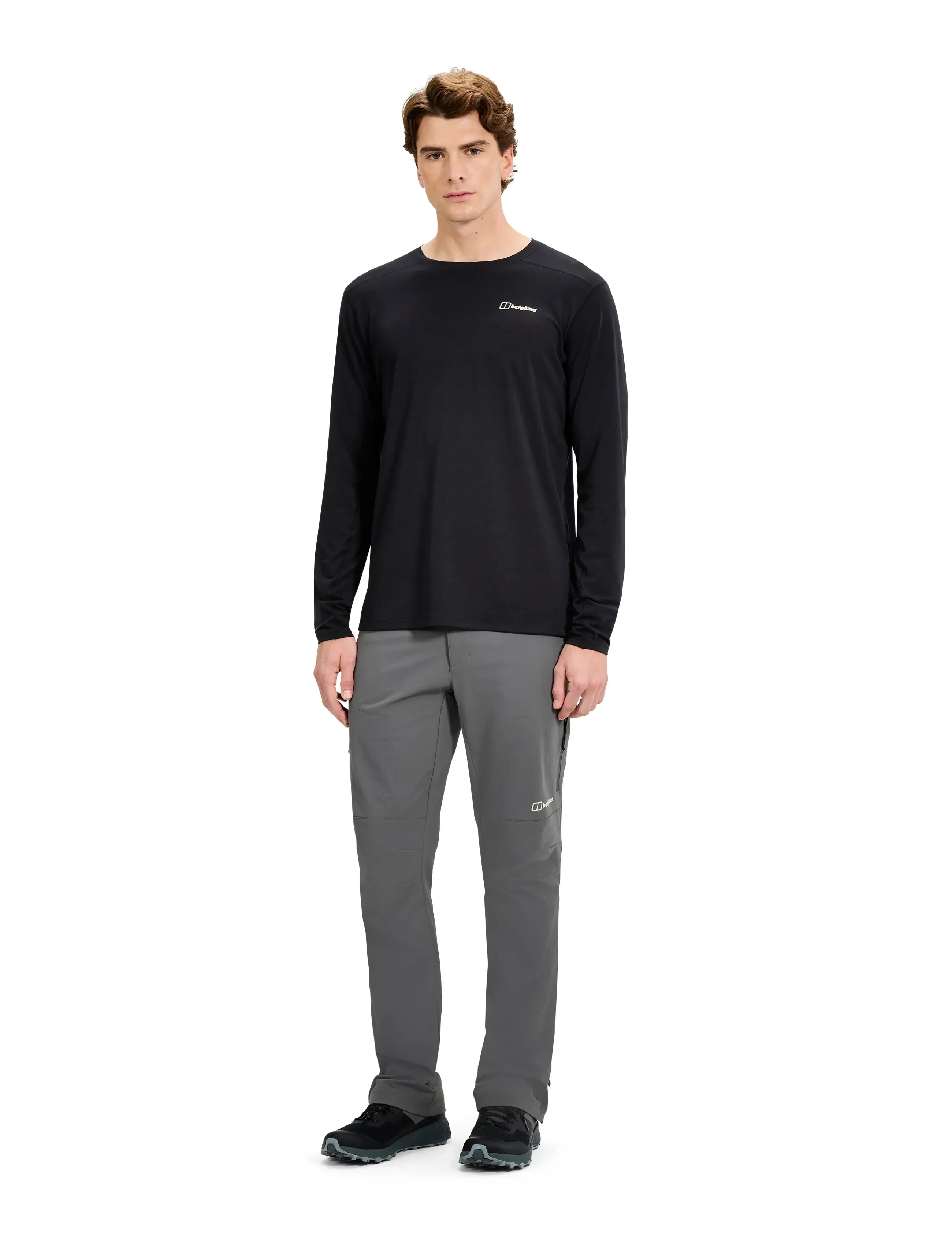 Berghaus - BG BERGHAUS DELTA LS TEE AM - langærmede t-shirts - black-black - 5