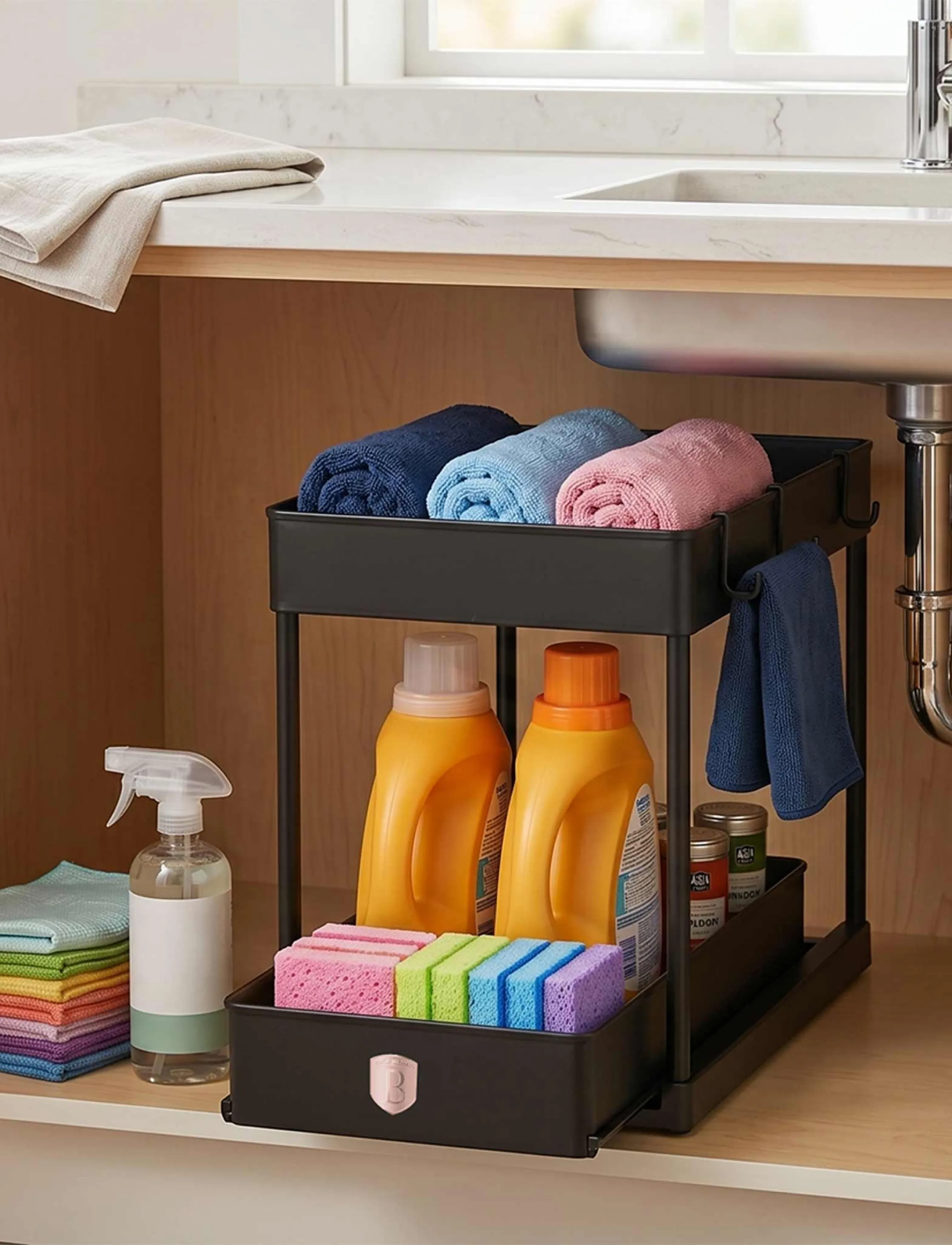 Berlingerhaus Kitchen Organizer, Black, 40X22X33.5 cm, Black, Køkkenopbevaring > Kasser Og Beholdere, Unisex