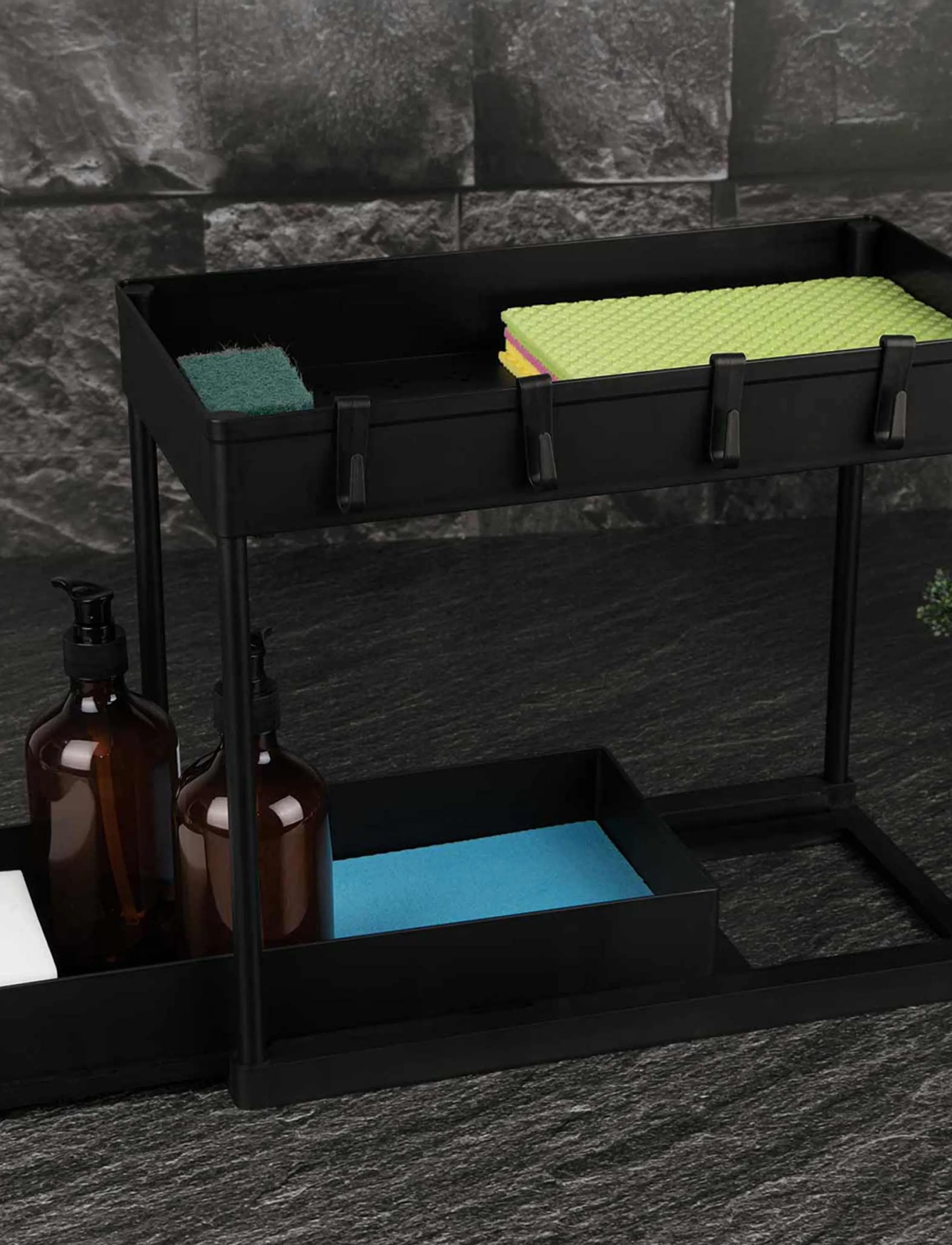 Berlingerhaus - Kitchen organizer, black - säilituspurgid - black rose collection - 3