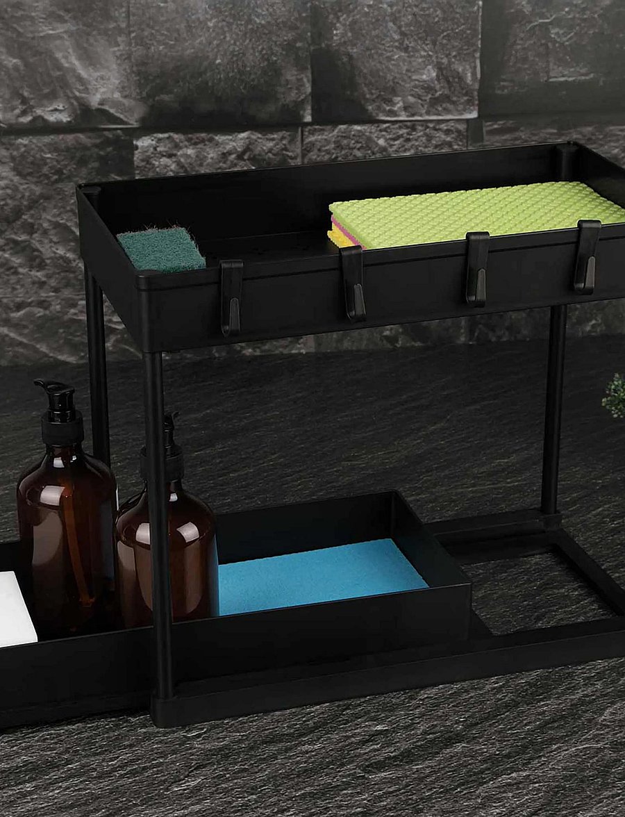 Berlingerhaus - Kitchen organizer, black - säilituspurgid - black rose collection - 3