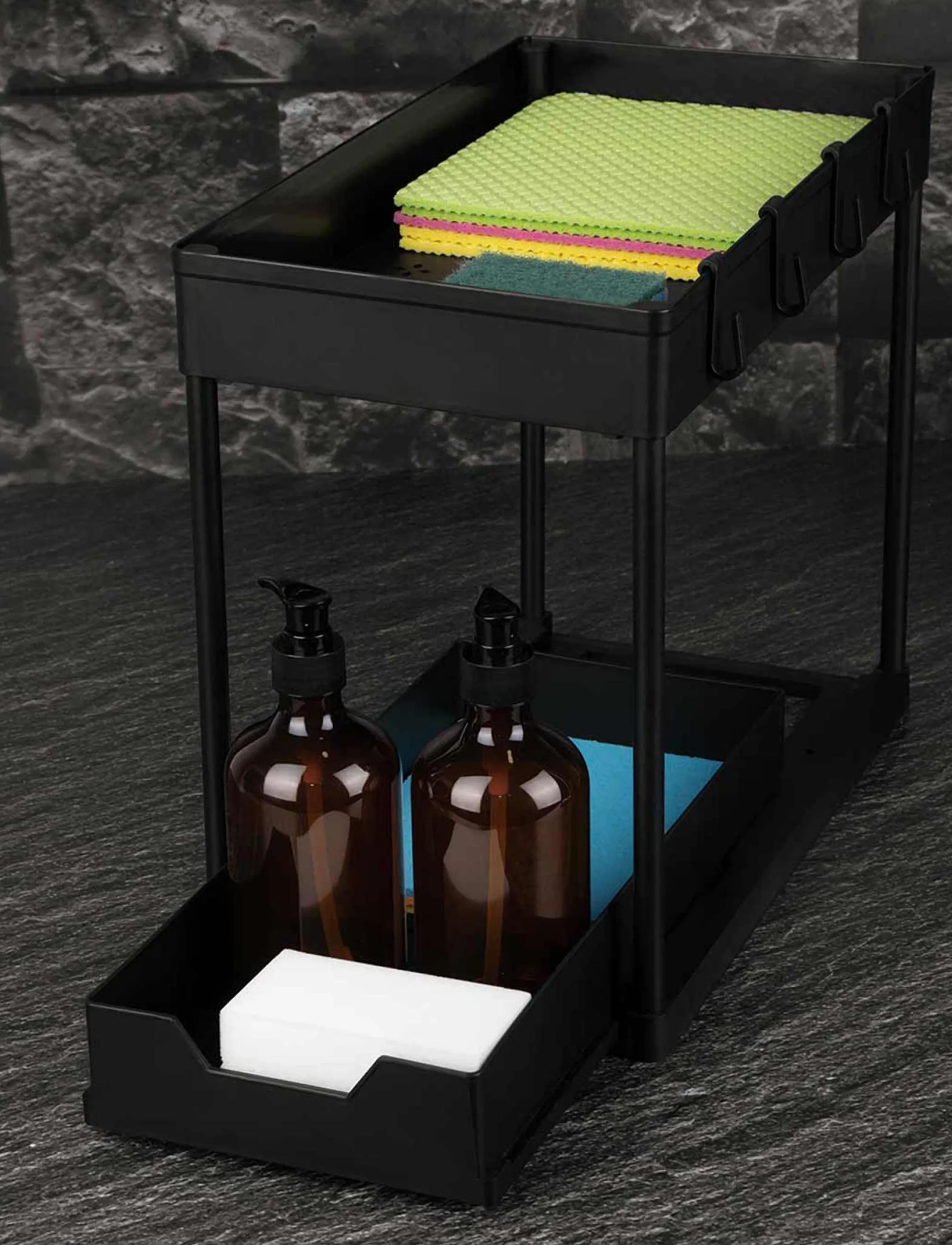 Berlingerhaus - Kitchen organizer, black - säilituspurgid - black rose collection - 4