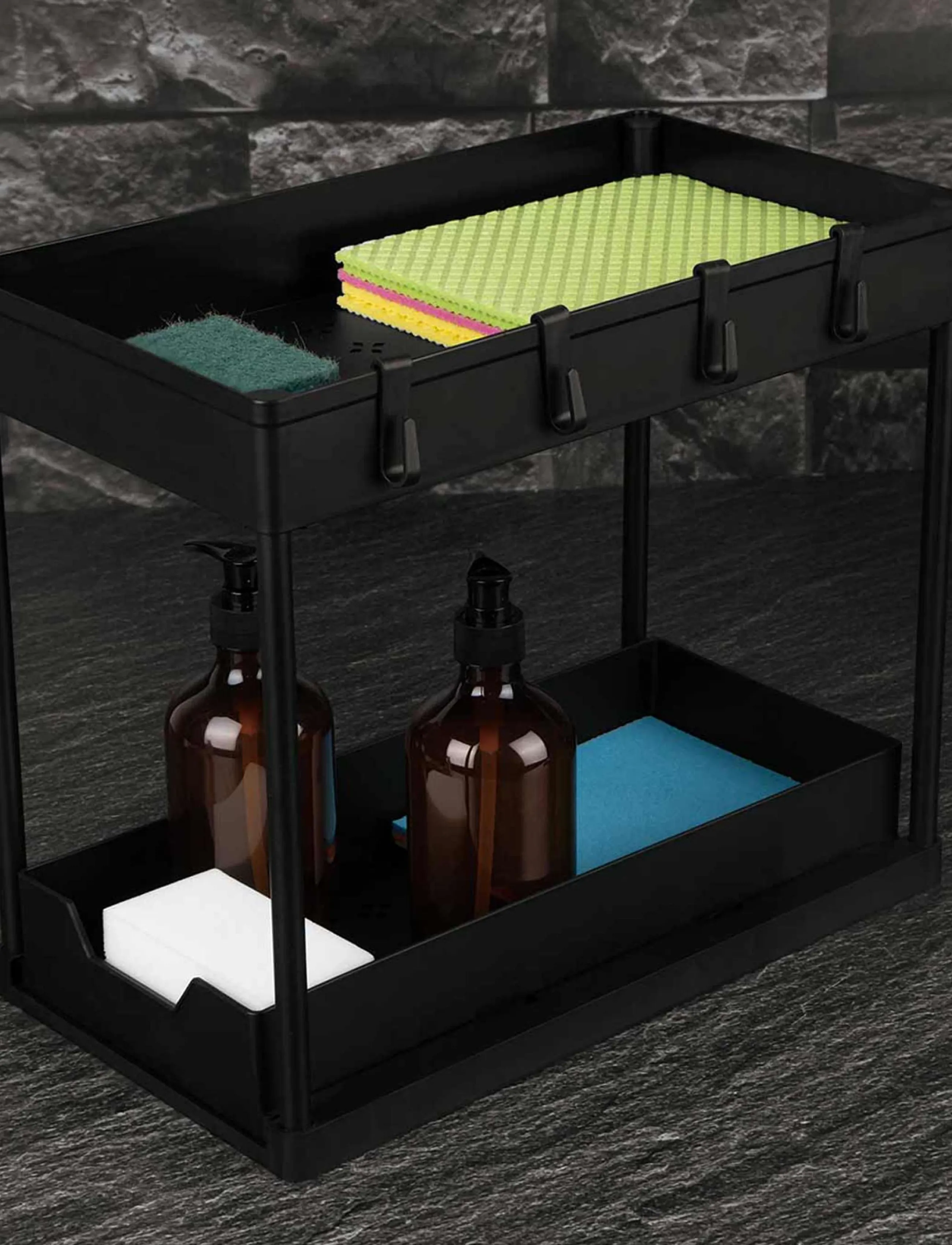 Berlingerhaus - Kitchen organizer, black - säilituspurgid - black rose collection - 5