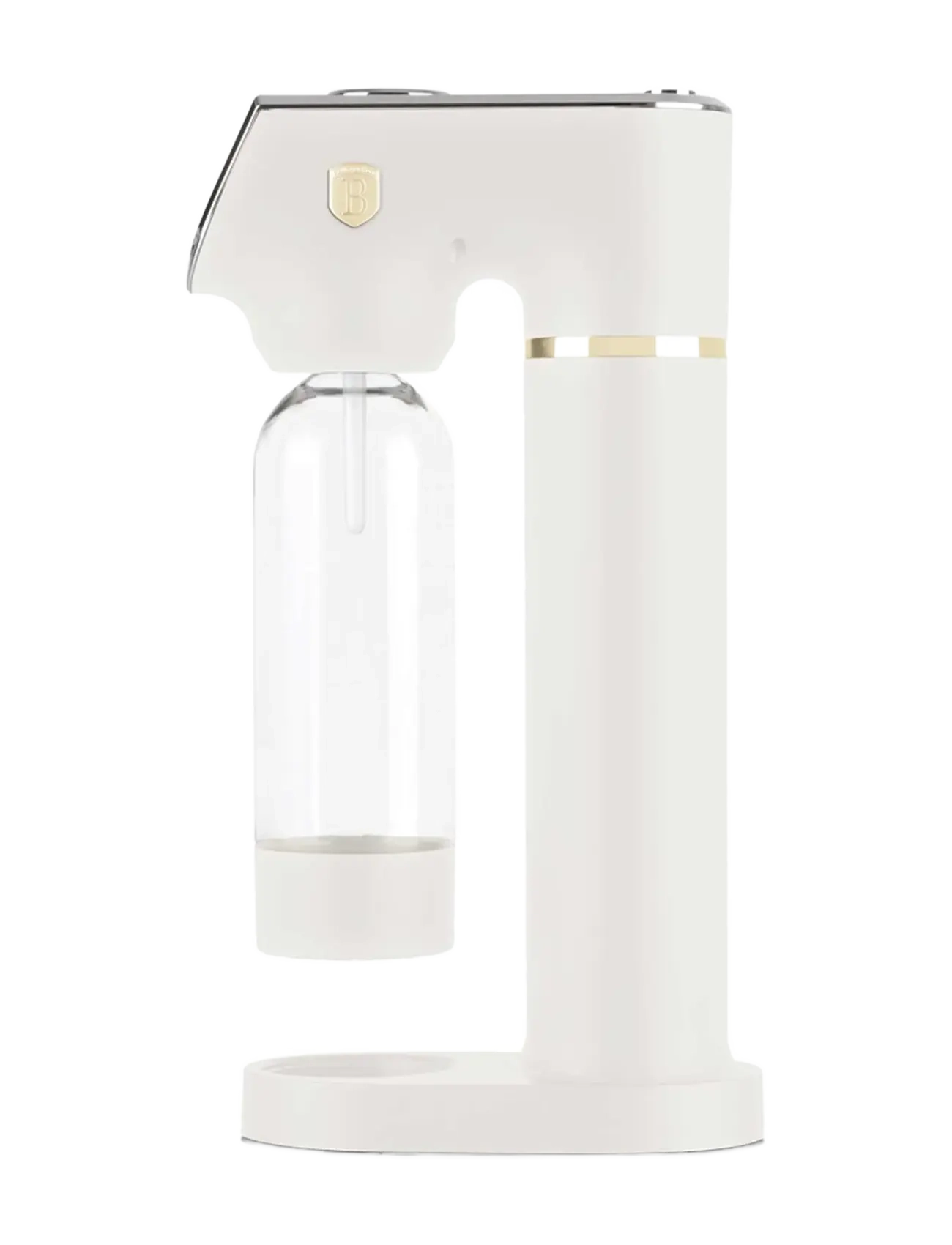 Berlingerhaus Soda Maker With 2 Bottles And Barometer, Universal Co2 Cylinders Size, Matt Cream, Soda Machines, Creme, Str: 43.5X22X12CM