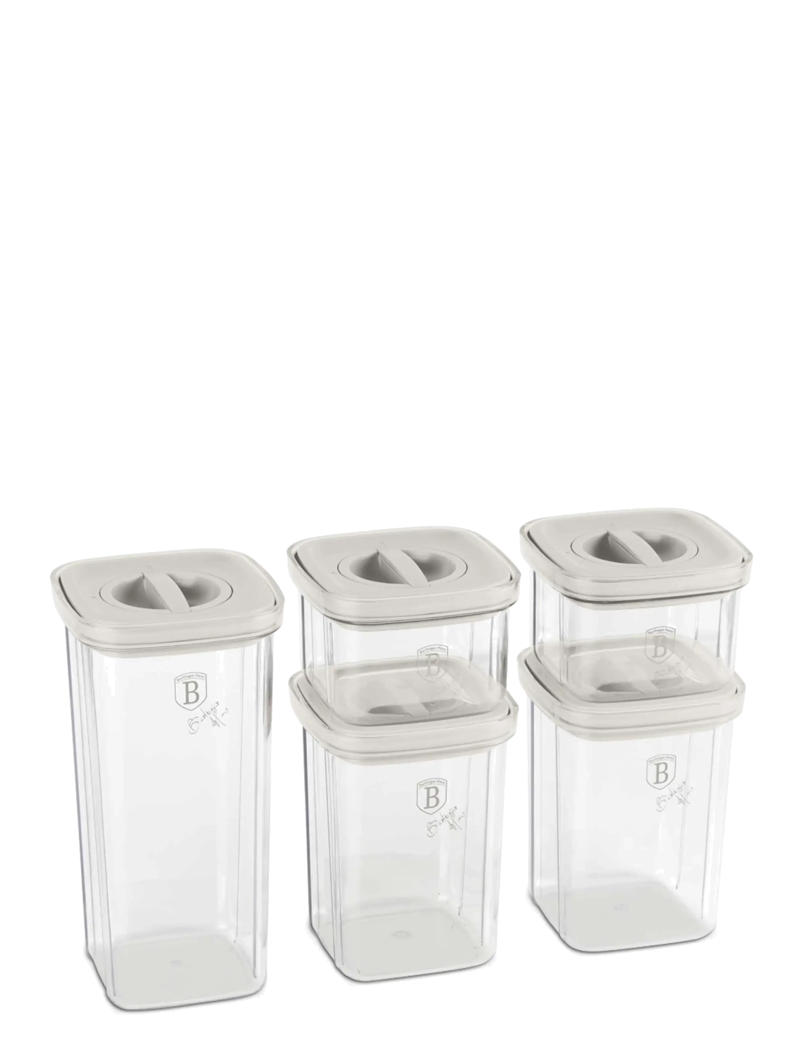 Berlingerhaus - 5+5 pcs canister set, cream - kitchen jars - sahara collection - 2