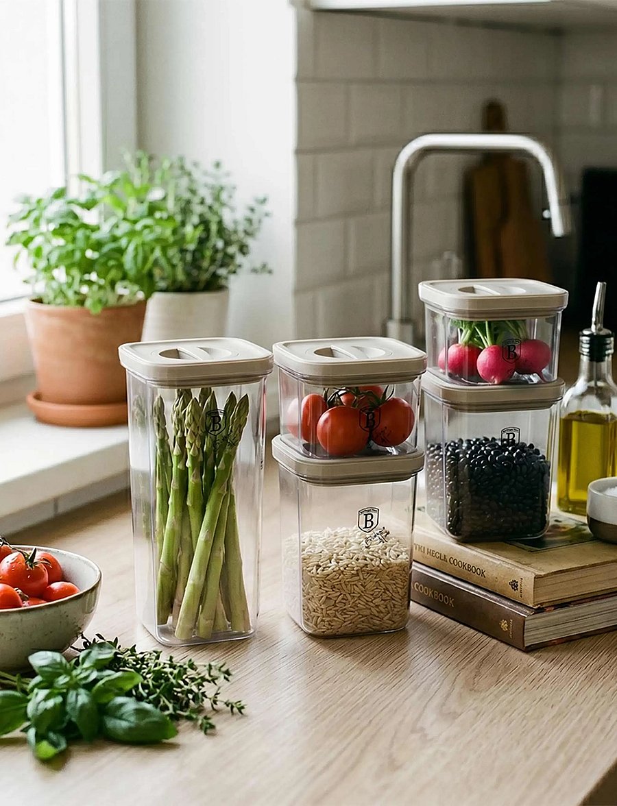 Berlingerhaus - 5+5 pcs canister set, cream - säilituspurgid - sahara collection - 0