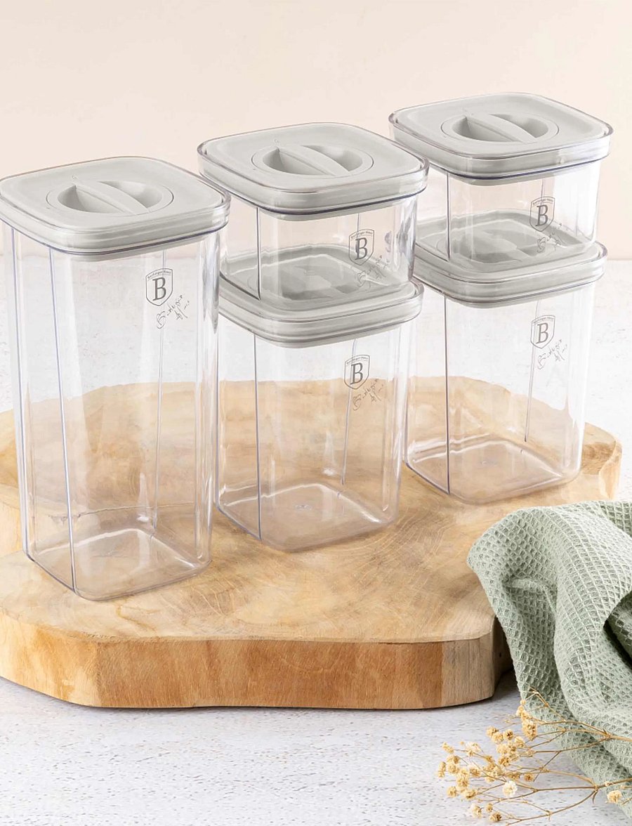 Berlingerhaus - 5+5 pcs canister set, cream - säilituspurgid - sahara collection - 5
