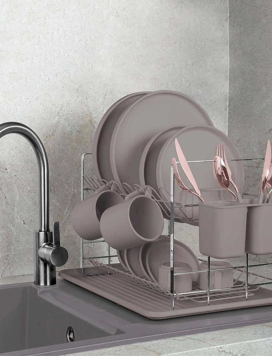 Berlingerhaus - Dish rack, matt taupe - nõudekuivatusrestid - taupe collection - 3