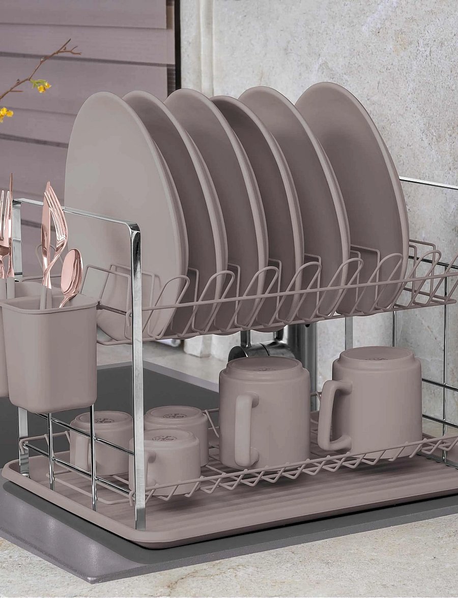 Berlingerhaus - Dish rack, matt taupe - nõudekuivatusrestid - taupe collection - 4