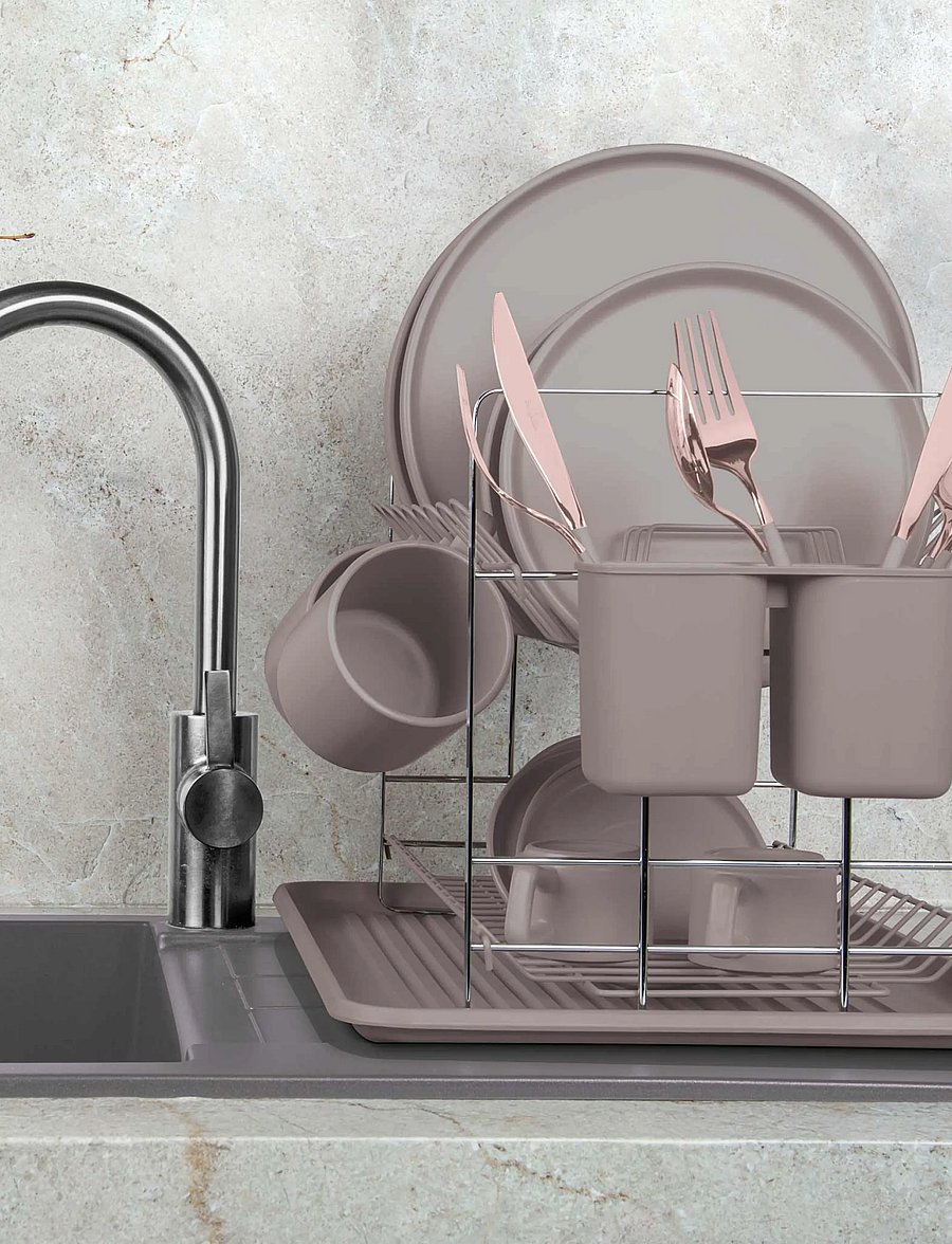Berlingerhaus - Dish rack, matt taupe - nõudekuivatusrestid - taupe collection - 5