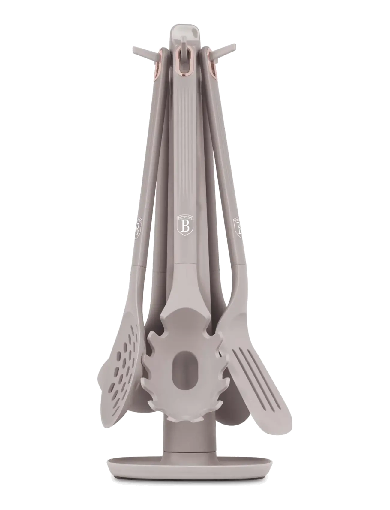 Berlingerhaus 6 pcs kitchen tool set with stand, silicone, matt taupe - Köök - TAUPE COLLECTION / beige
