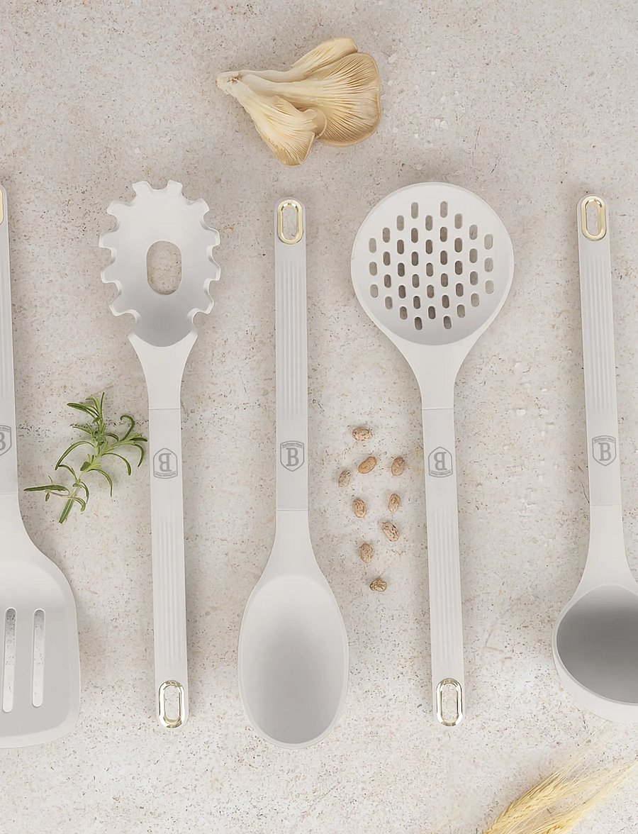 Berlingerhaus - 6 pcs kitchen tool set with stand, silicone, matt cream - spatel & teigschaber - matt cream - 2