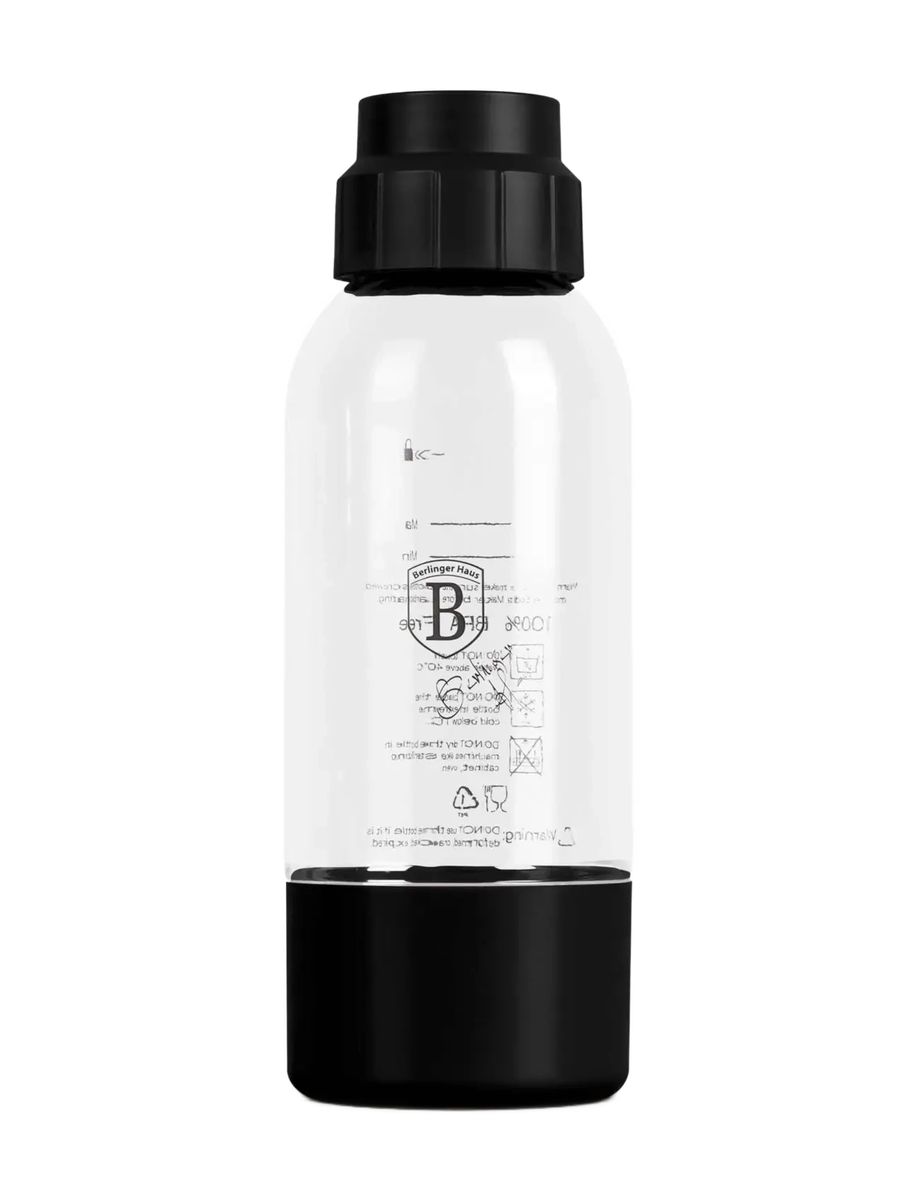 Berlingerhaus Soda Maker Bottle, 0,5L, Black, Soda Machines, Sort, Str: 0.5 L