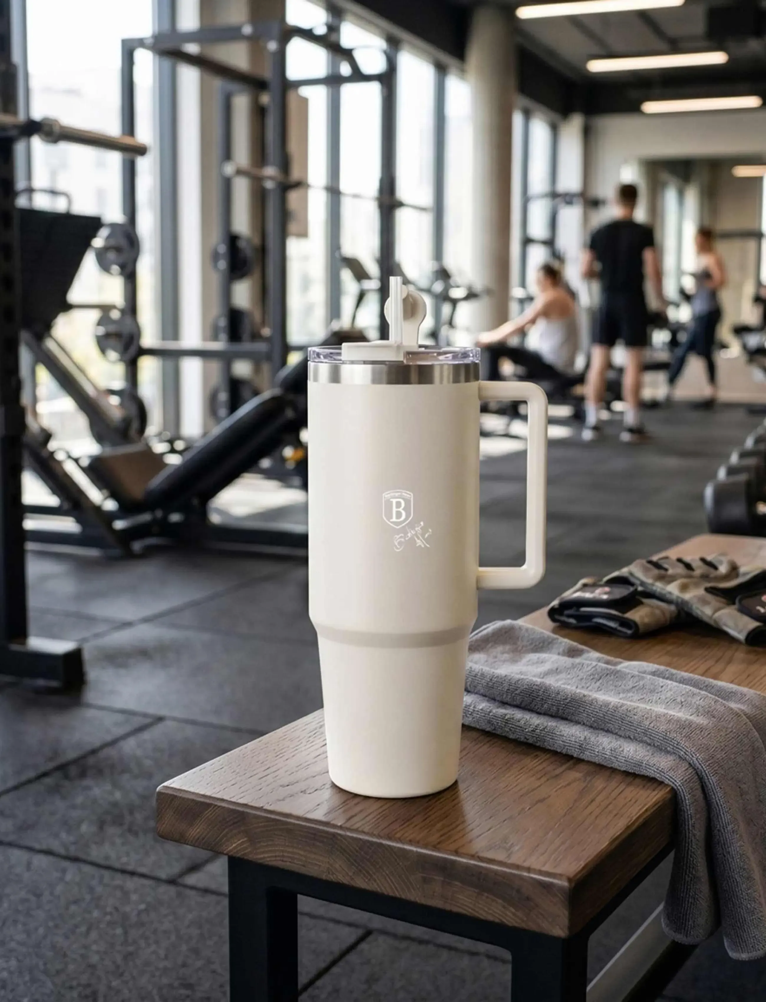 Berlingerhaus - Thermo mug, 1L, matt cream - thermal cups - matt cream - 4