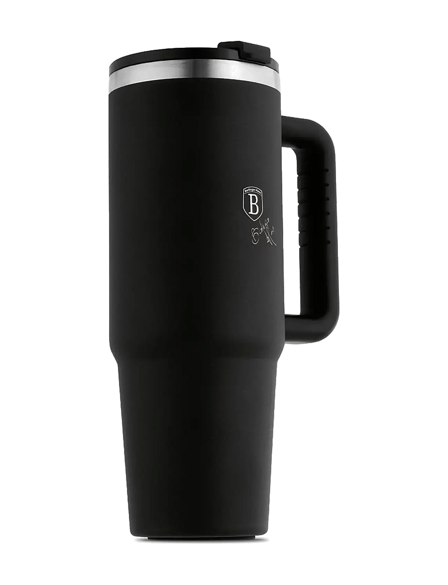 Berlingerhaus - Thermo mug, 1L, black - termostassid - black/silver - 1