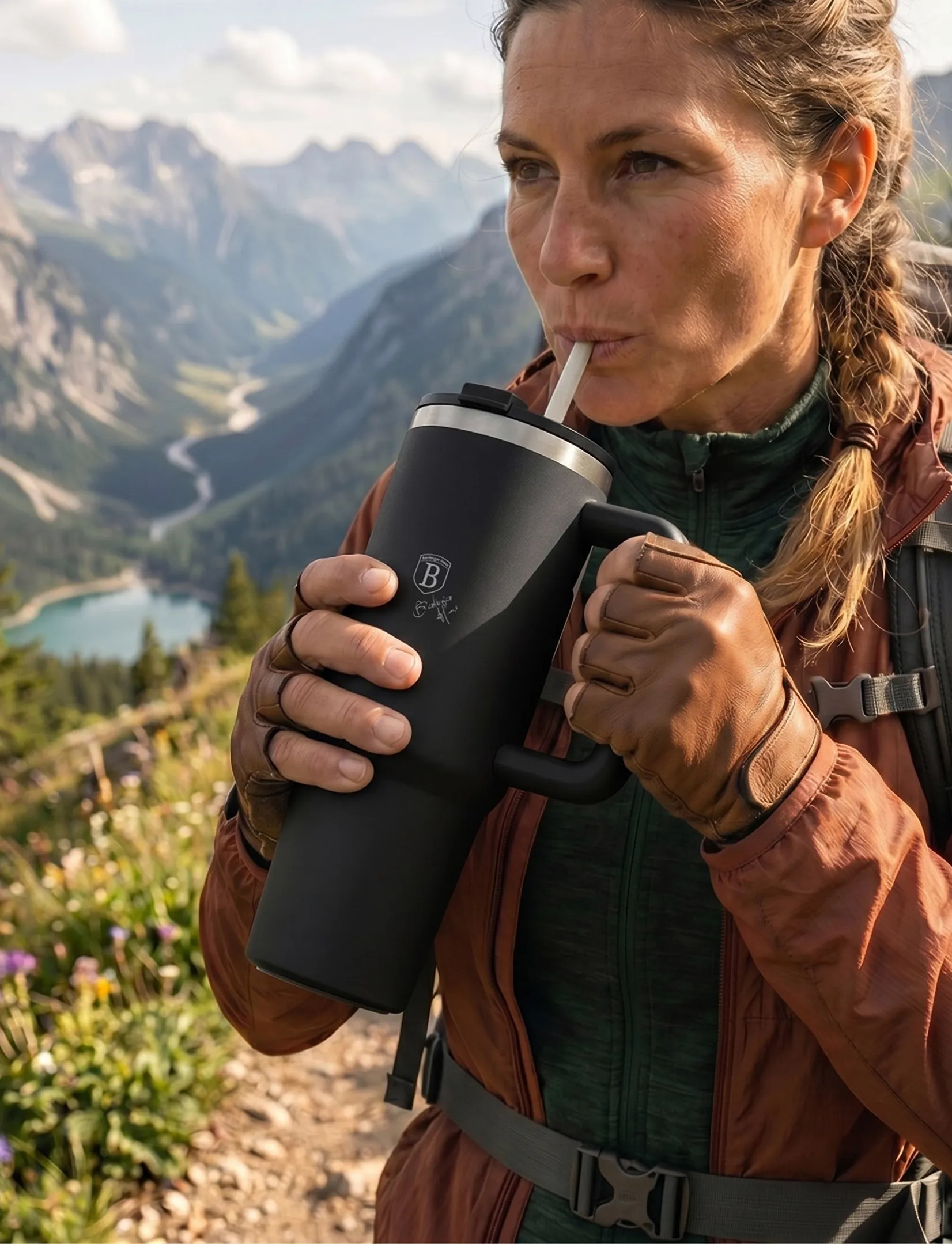 Berlingerhaus Thermo Mug, 1L, Black, 1 L, Black, Kopper Og Krus > Termokopper, Unisex