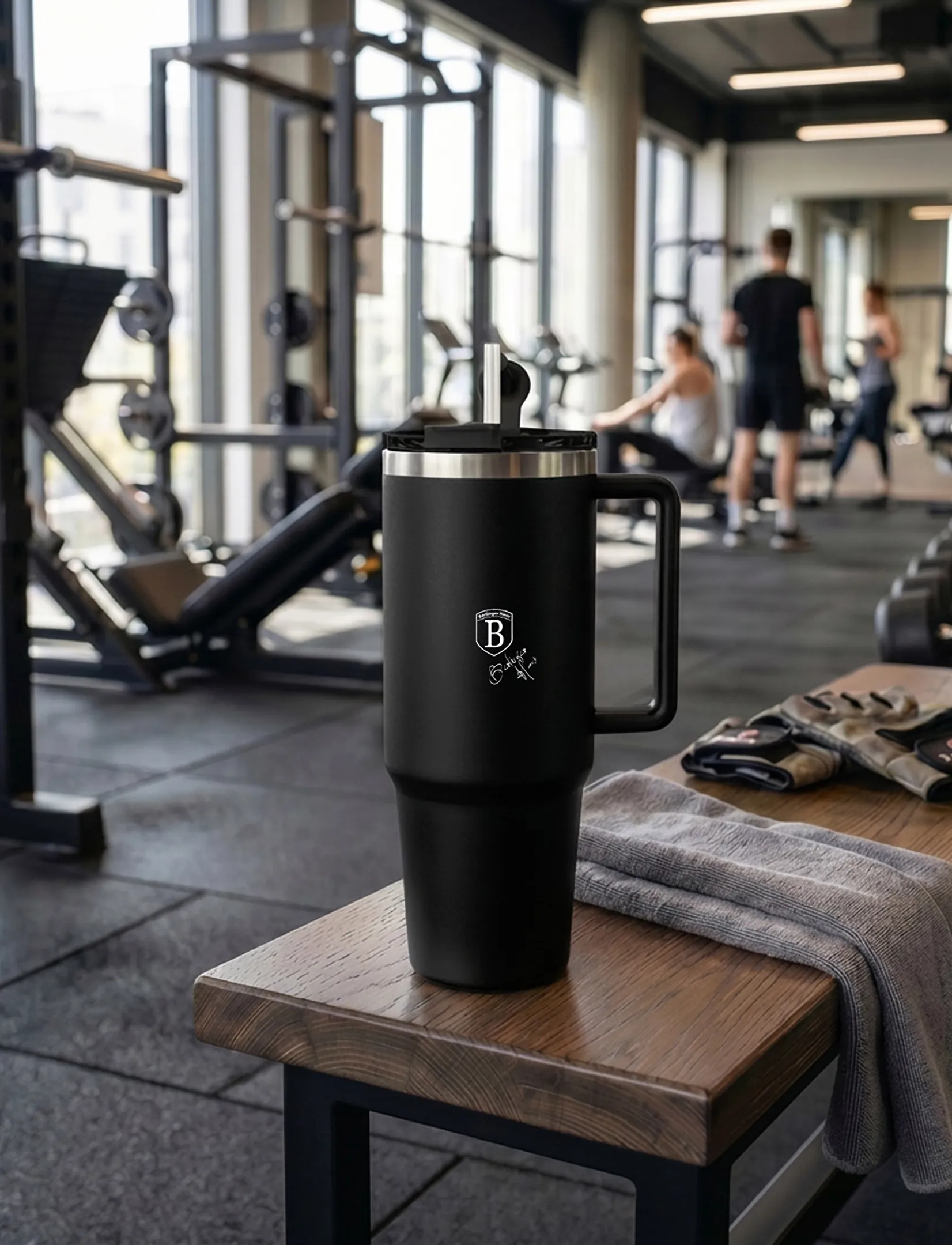 Berlingerhaus - Thermo mug, 1L, black - thermostassen - black/silver - 5