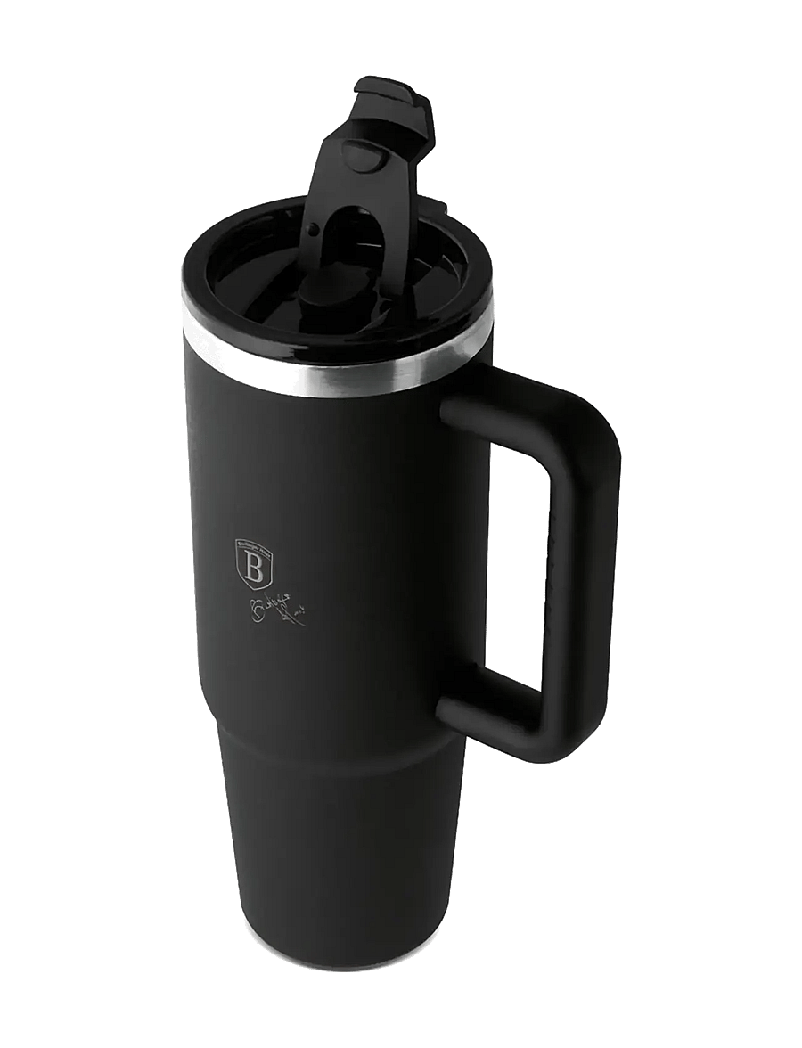 Berlingerhaus - Thermo mug, 1L, black - termostassid - black/silver - 4