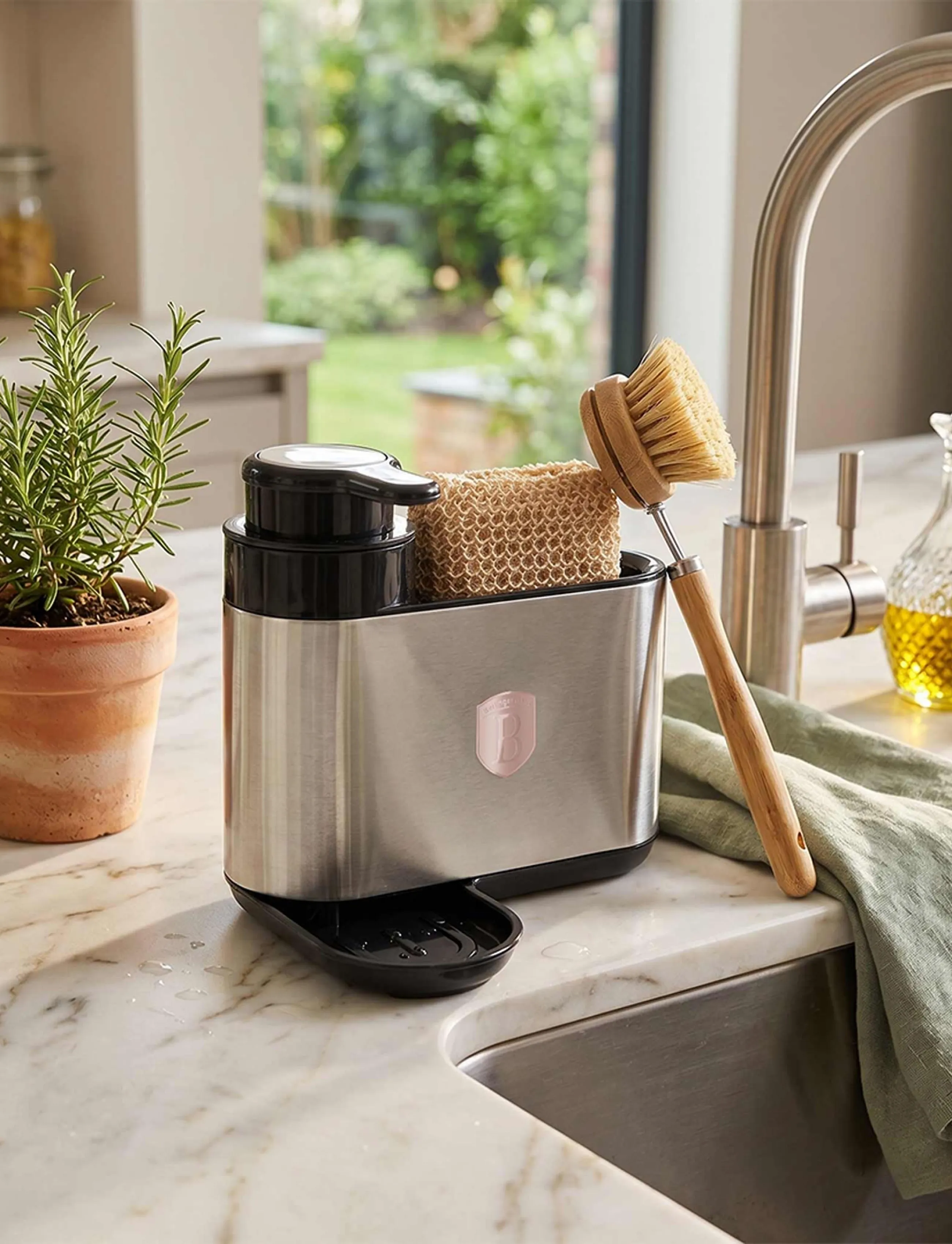 Berlingerhaus - Soap dispenser, black- rose gold - sæbedispensere & sæbeskåle - black rose collection - 5