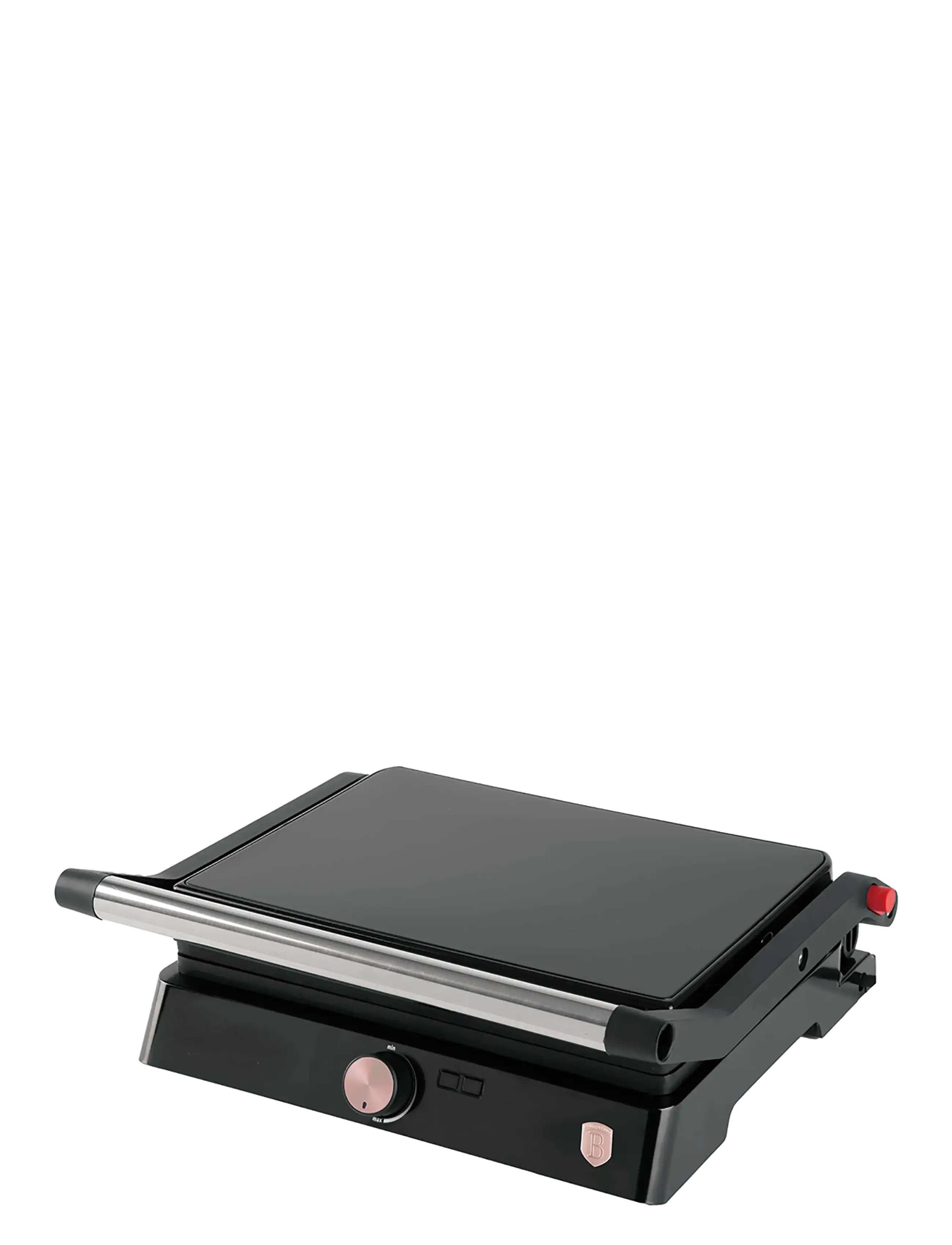 Berlingerhaus Electric Grill With Oil Drip Pan, Black- Rose Gold, Bordgrill, Sort, Str: 29X23CM