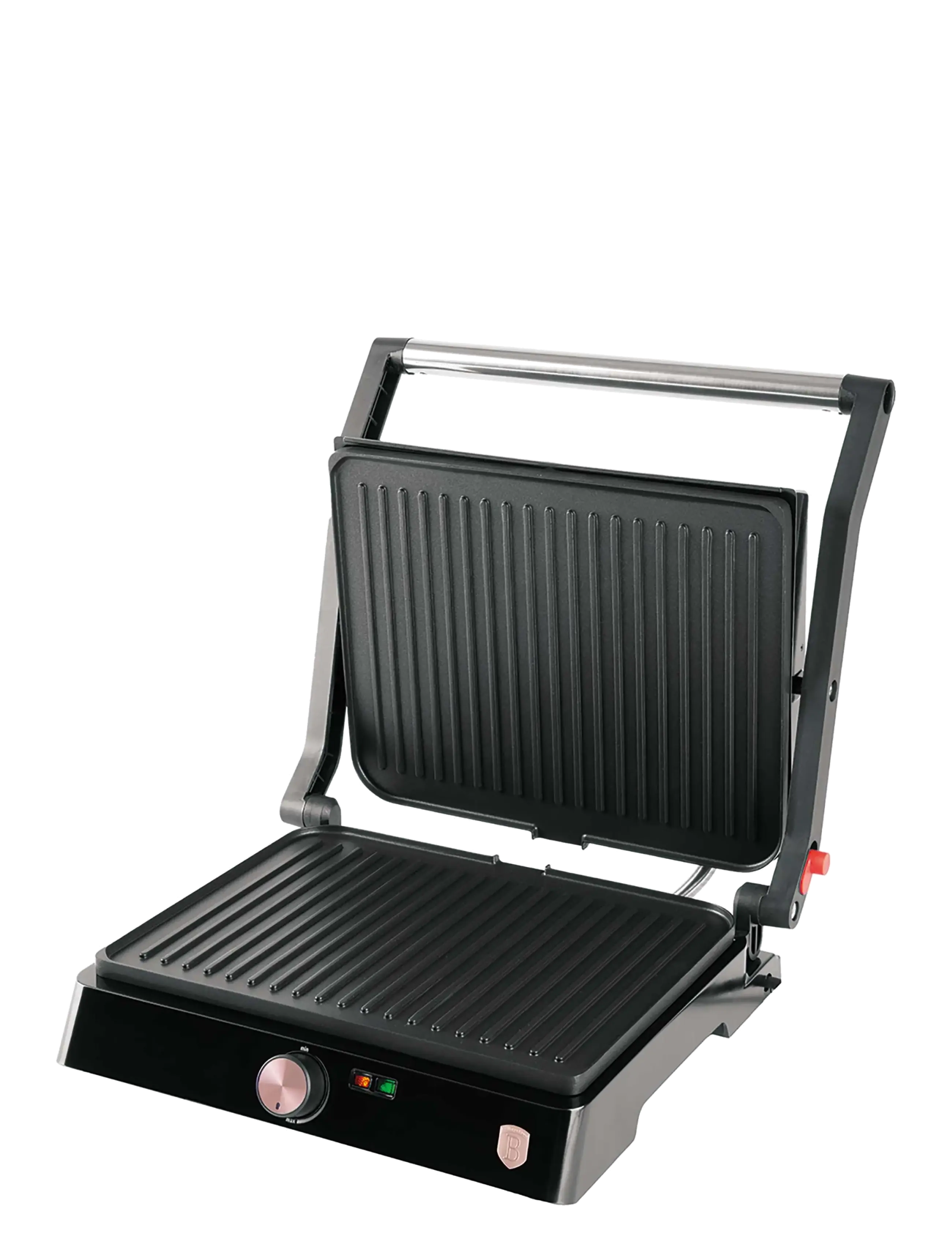 Berlingerhaus - Electric grill with oil drip pan, black- rose gold - bordgrill - black rose collection - 2