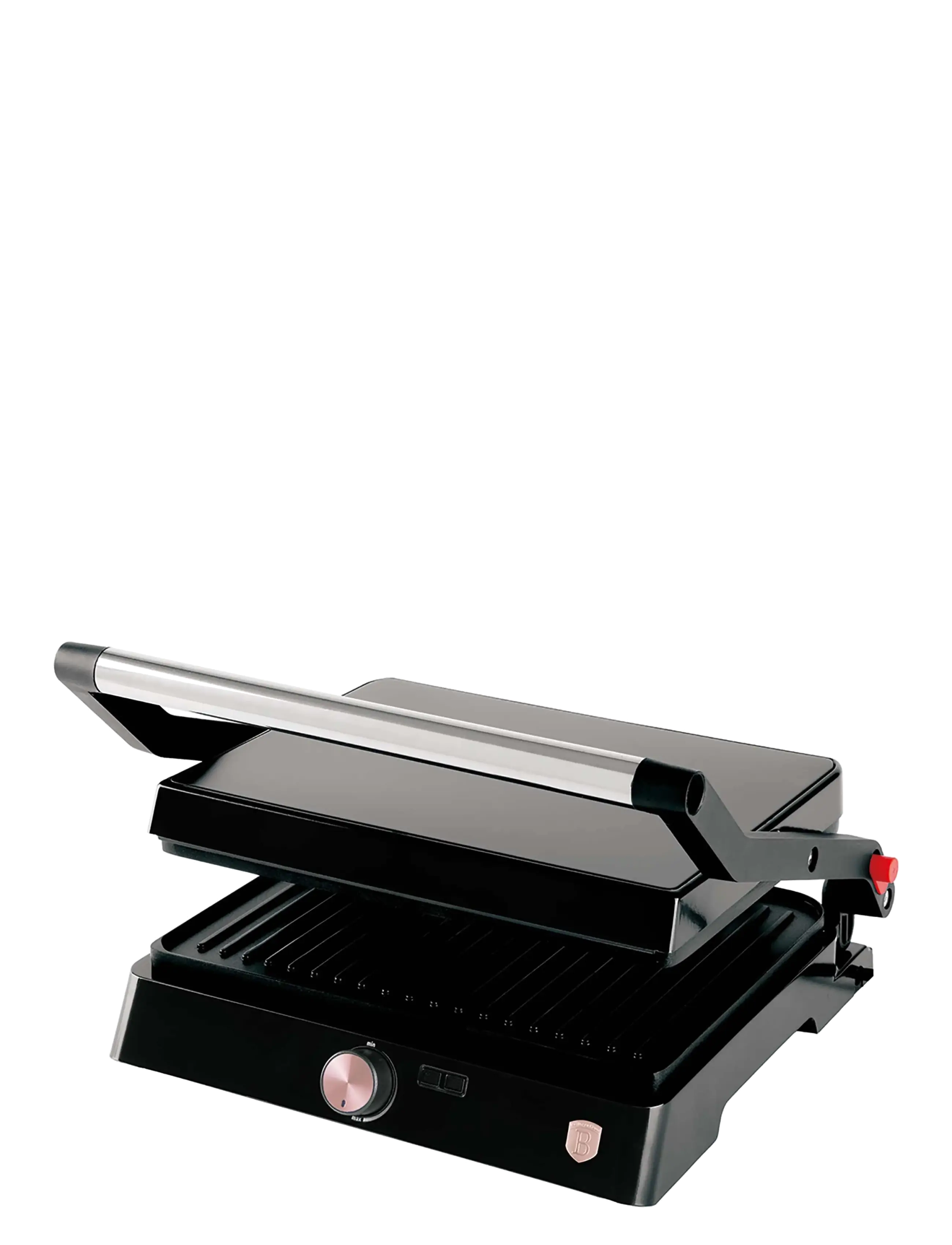 Berlingerhaus - Electric grill with oil drip pan, black- rose gold - bordgrill - black rose collection - 3