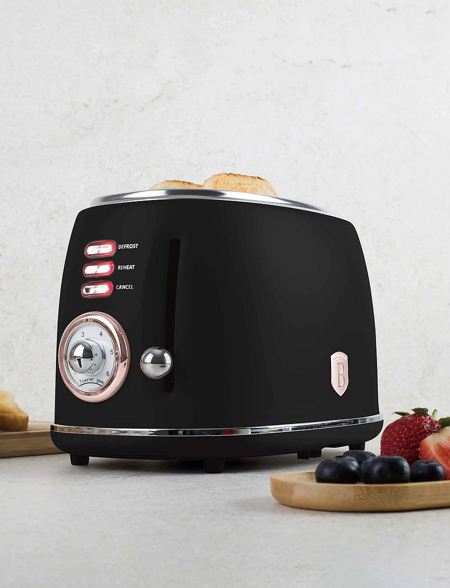 Berlingerhaus - Toaster, black- rose gold - toaster - black rose collection - 5
