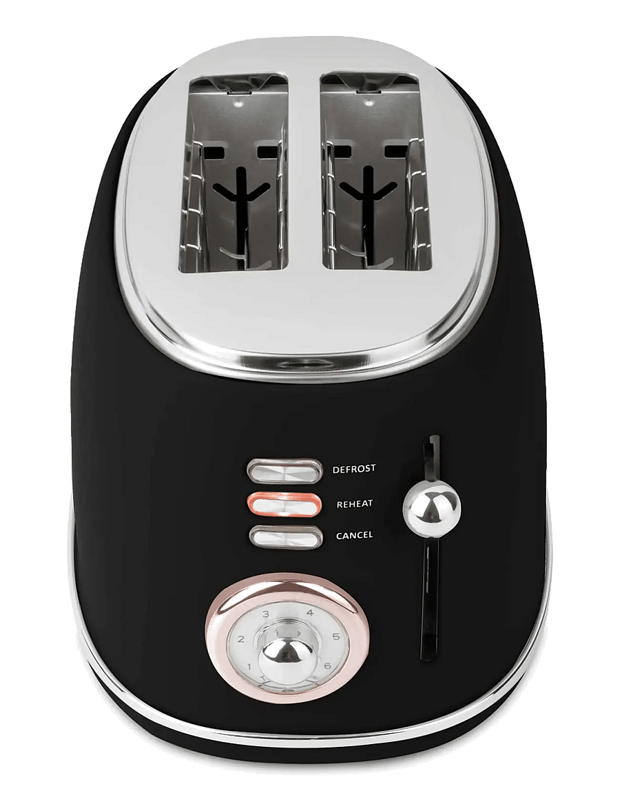 Berlingerhaus - Toaster, black- rose gold - toaster - black rose collection - 3