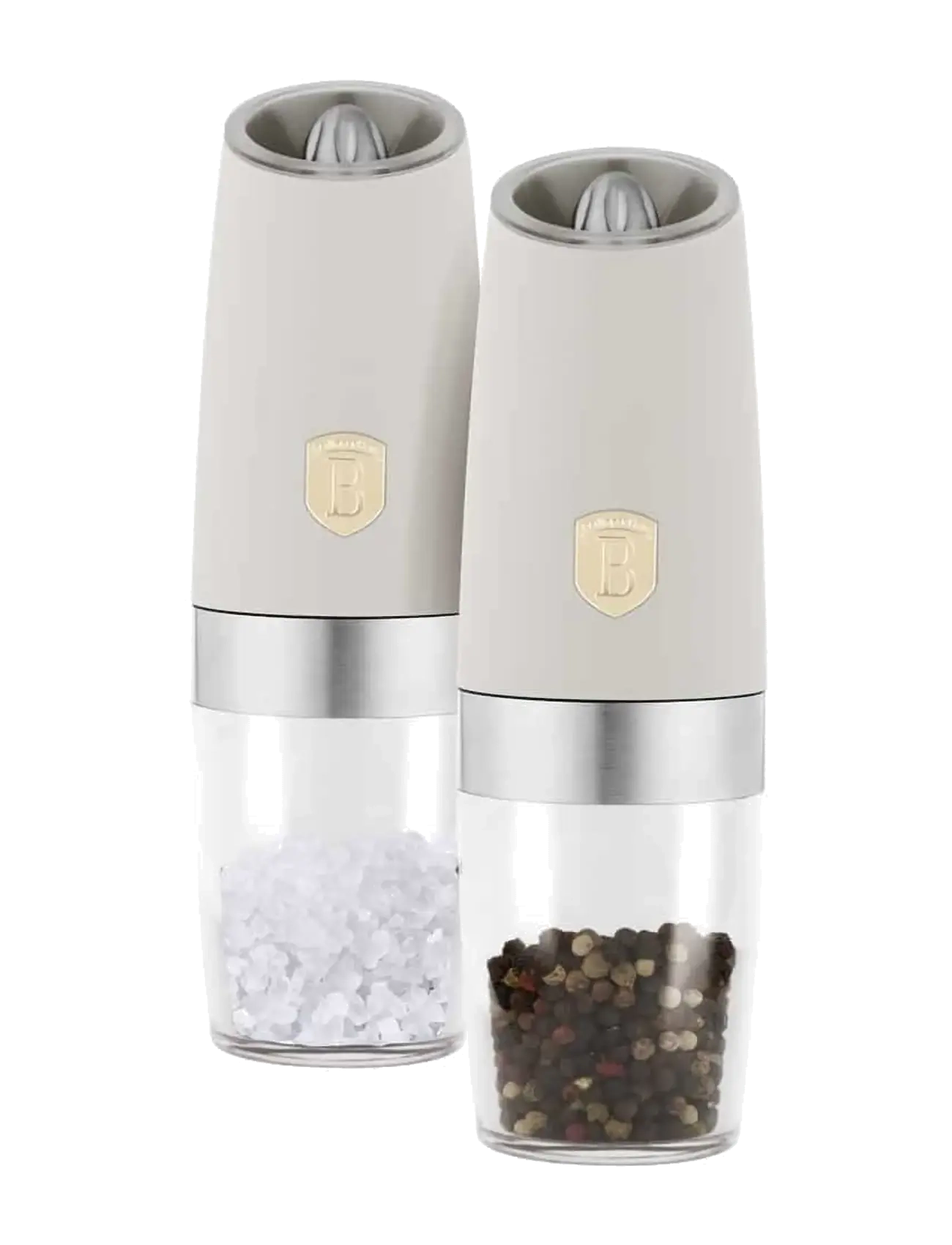 Berlingerhaus Gravity Pepper And Salt Mill, 2 Pcs Set, Matt Cream, Spice Kværn, Creme, Str: ONE SIZE