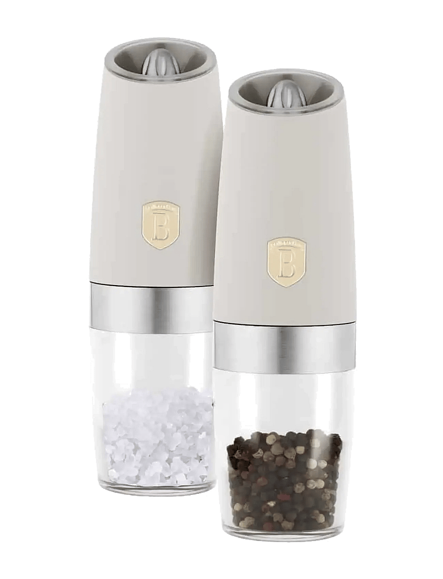 Berlingerhaus - Gravity pepper and salt mill, 2 pcs set, matt cream - soola- ja pipraveskid - matt cream - 1