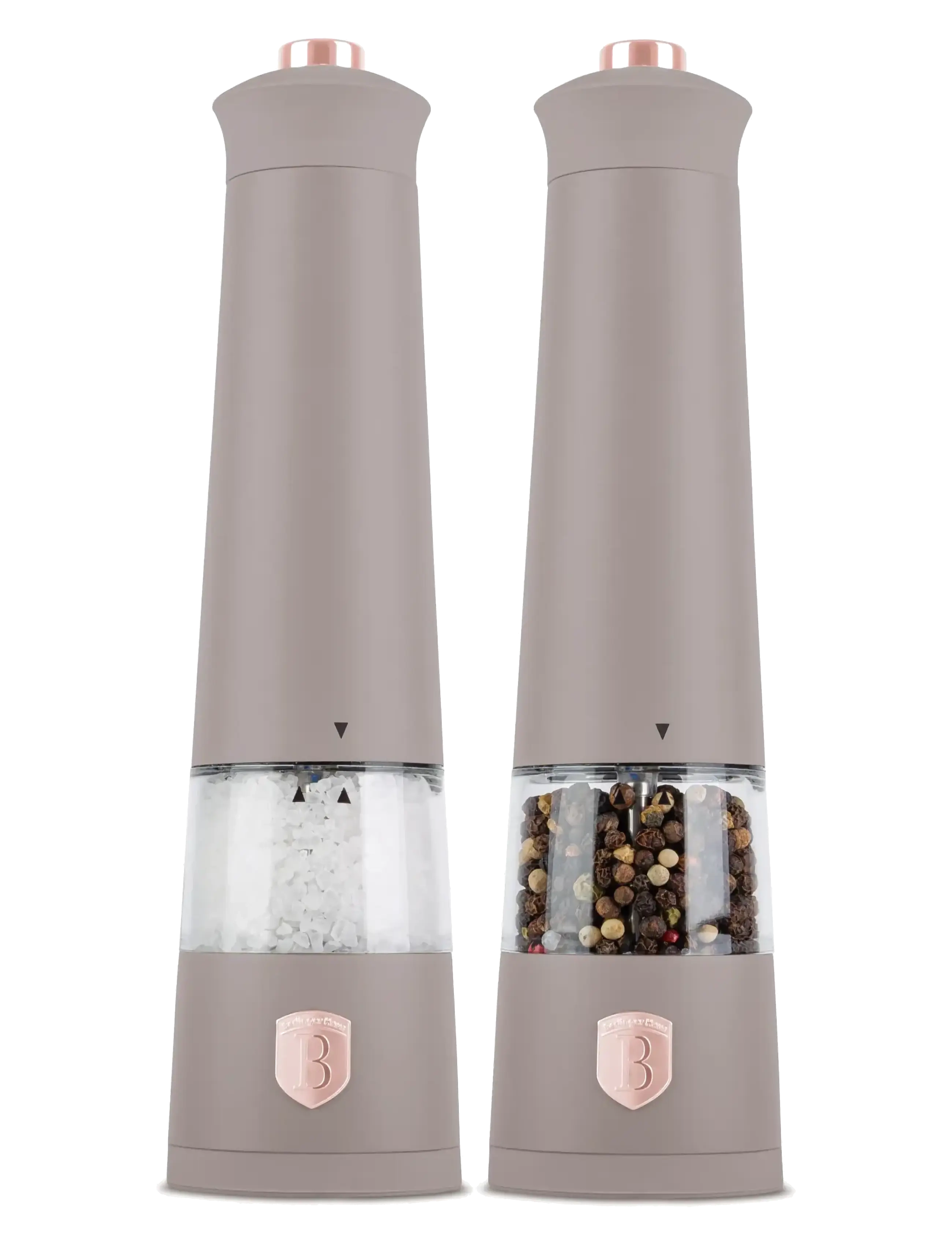 Berlingerhaus Electric pepper and salt mill, 2 pcs set, matt taupe - Vaata kõiki - MATT TAUPE / beige