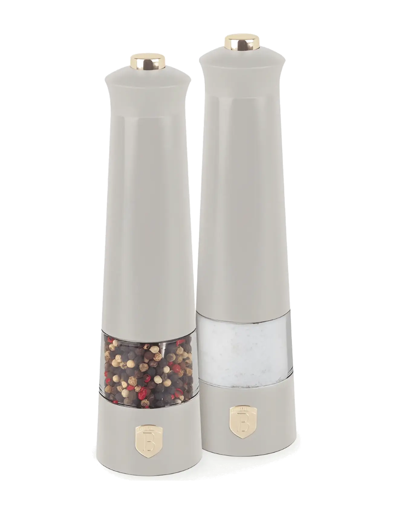 Berlingerhaus Electric Pepper And Salt Mill, 2 Pcs Set, Matt Cream, Spice Kværn, Creme, Str: ONE SIZE